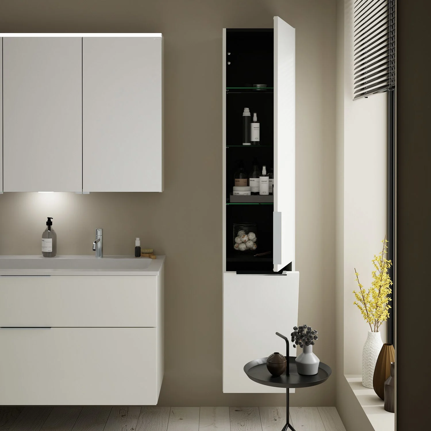burgbad Eqio Hochschrank 35 x 32 x 176 cm Rechts, mit Griff G0146 Bild 2