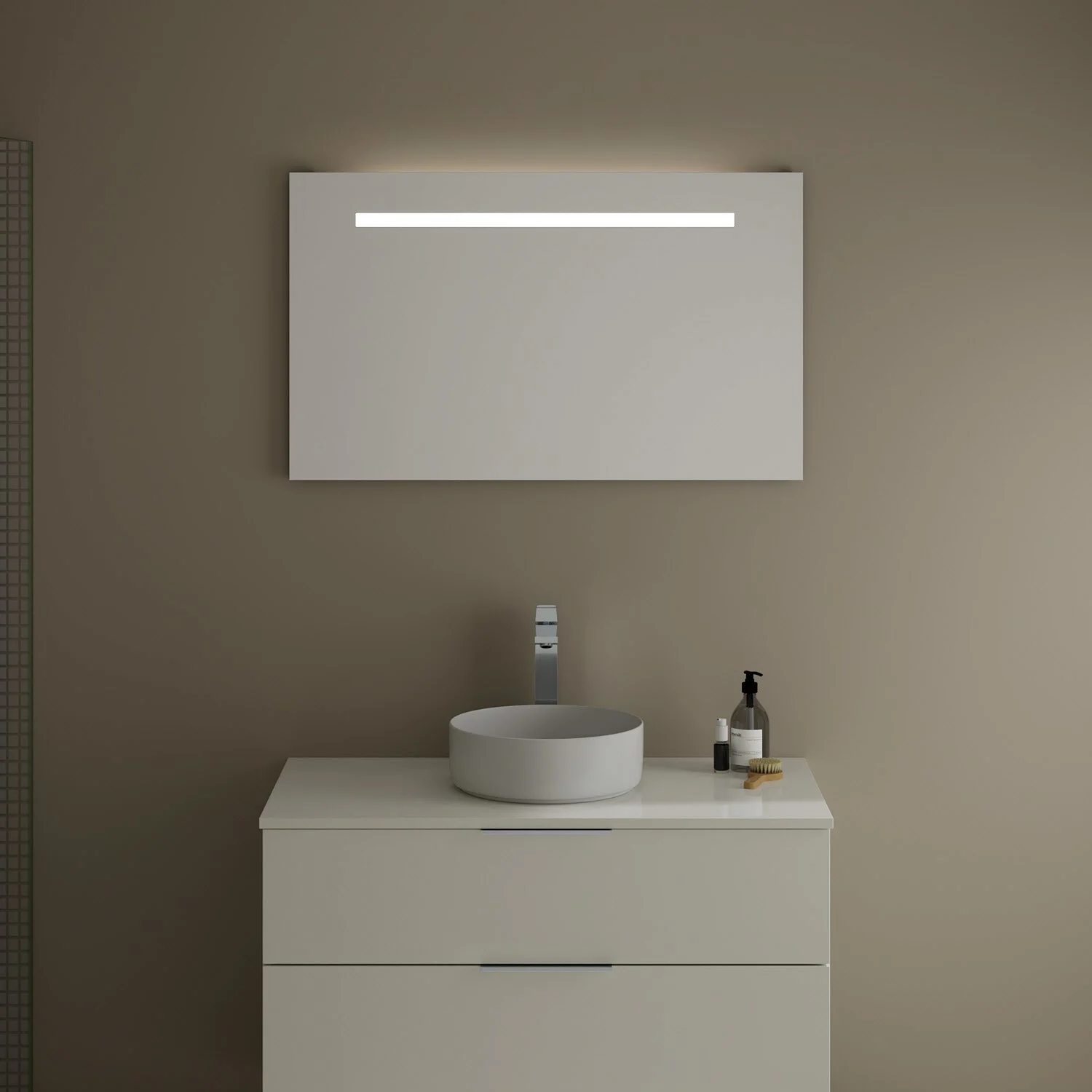 burgbad Eqio Badspiegel mit LED-Beleuchtung in Chromoptik und den Maßen 100 x 60 cm Bild 4