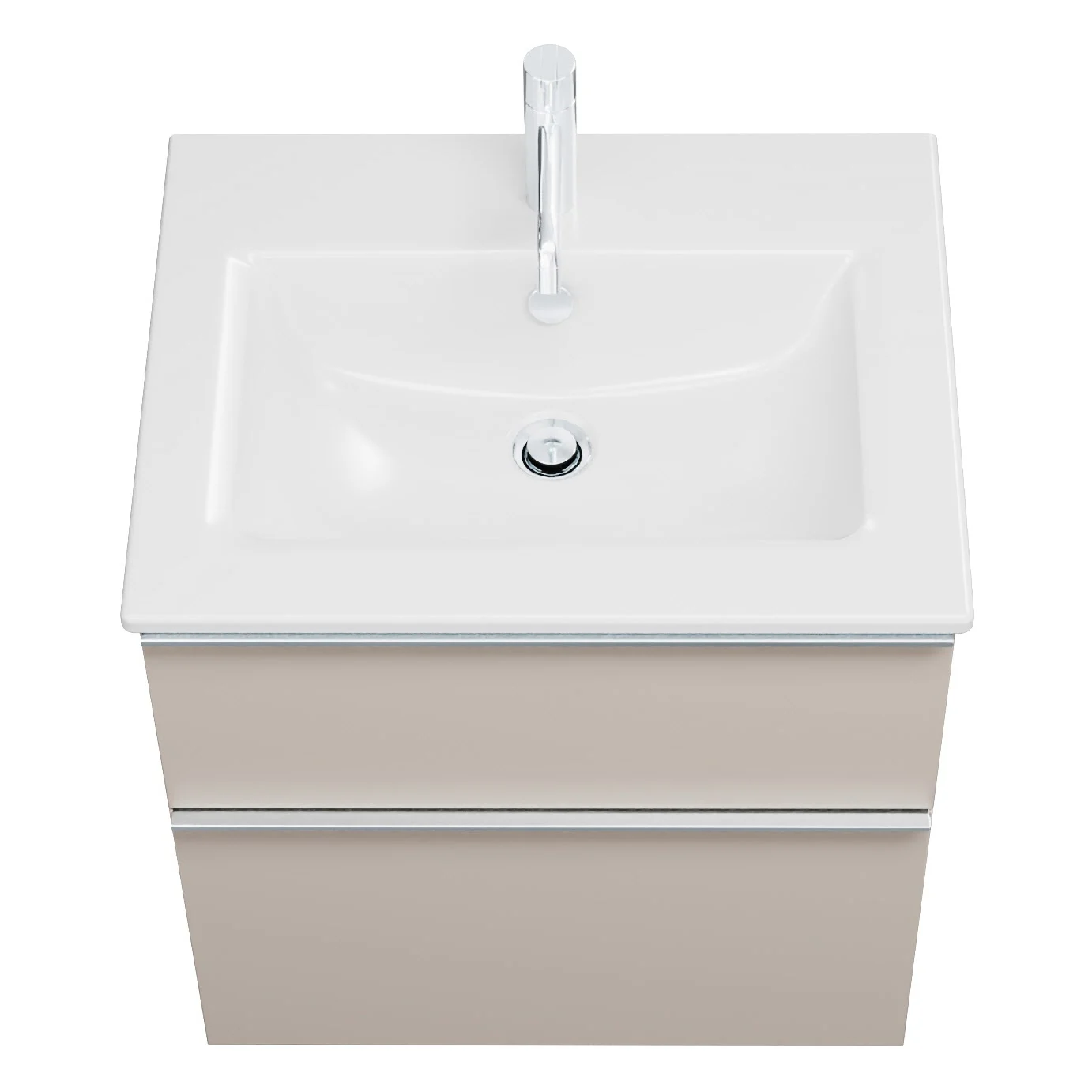 burgbad Eqio Waschtischkombination mit Keramik-Waschtisch Slim, 62 cm, mit Griffleiste G0251 Bild 3