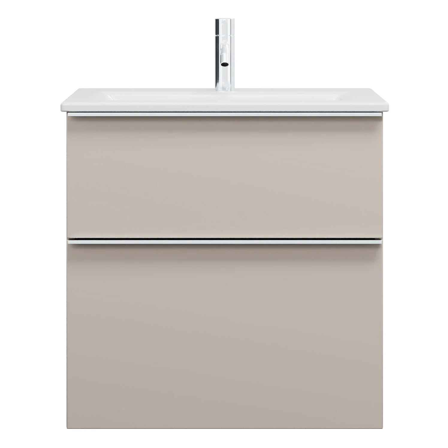 burgbad Eqio Waschtischkombination mit Keramik-Waschtisch Slim, 62 cm, mit Griffleiste G0251 Bild 2