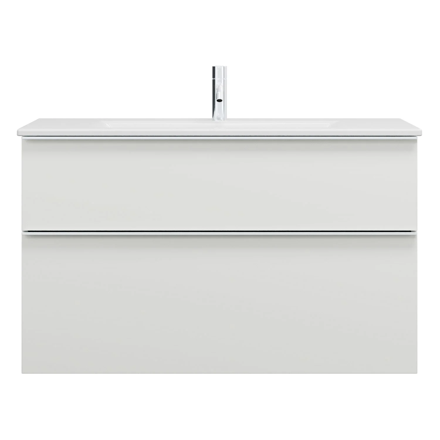 burgbad Eqio Waschtischkombination mit Keramik-Waschtisch Slim, 102 cm, mit Griffleiste G0251 Bild 2