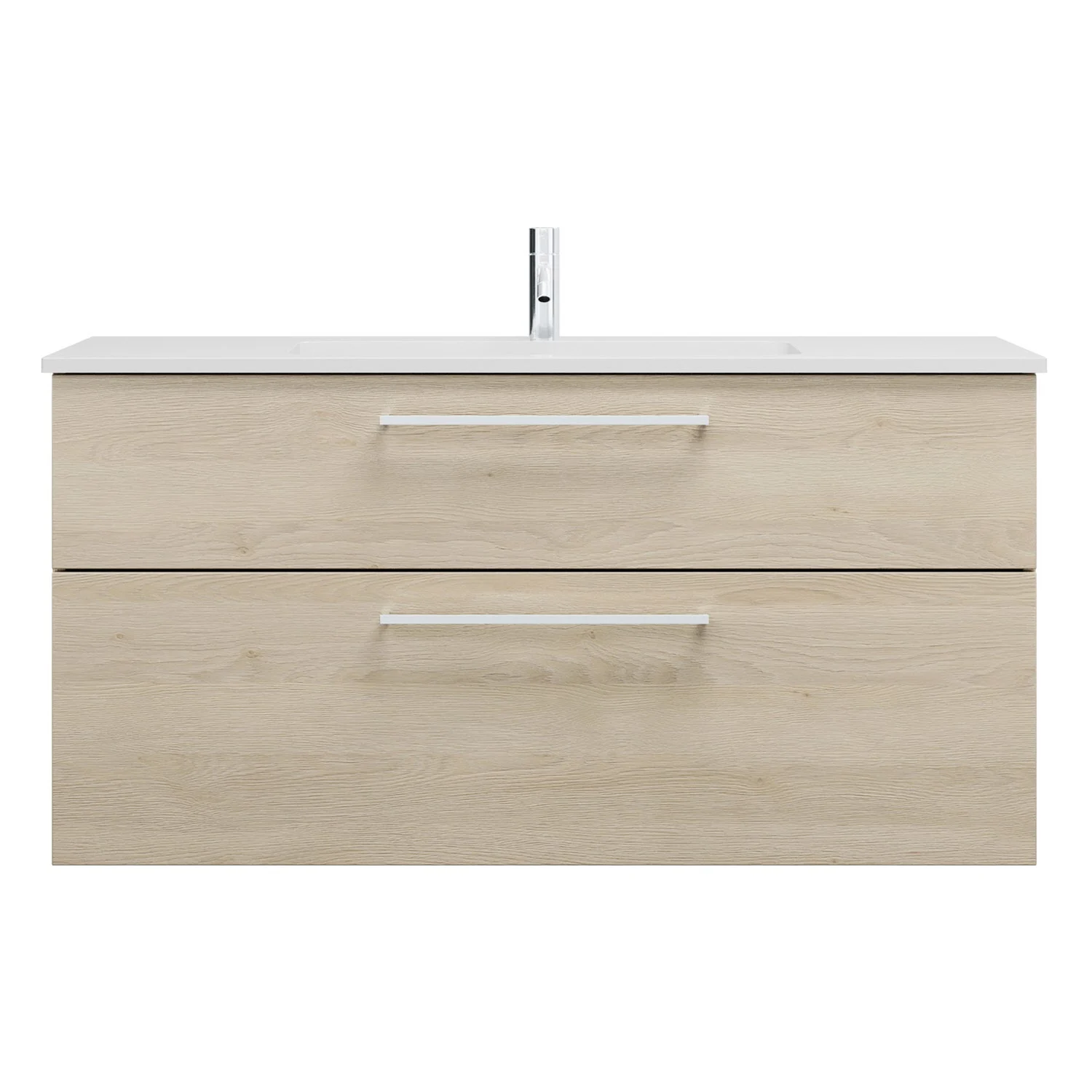 burgbad Eqio Waschtischkombination mit Mineralguss-Waschtisch, 122 cm, mit Stangengriff P95 Bild 2