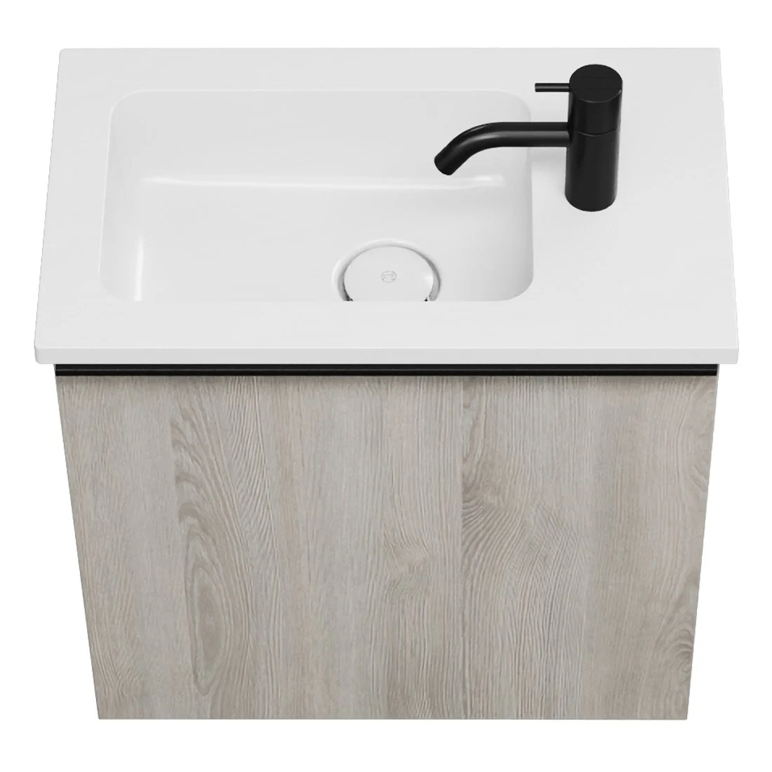 burgbad Eqio Waschtischkombination mit Mineralguss-Waschtisch, 52 cm, mit Griffleiste G0252 Bild 3