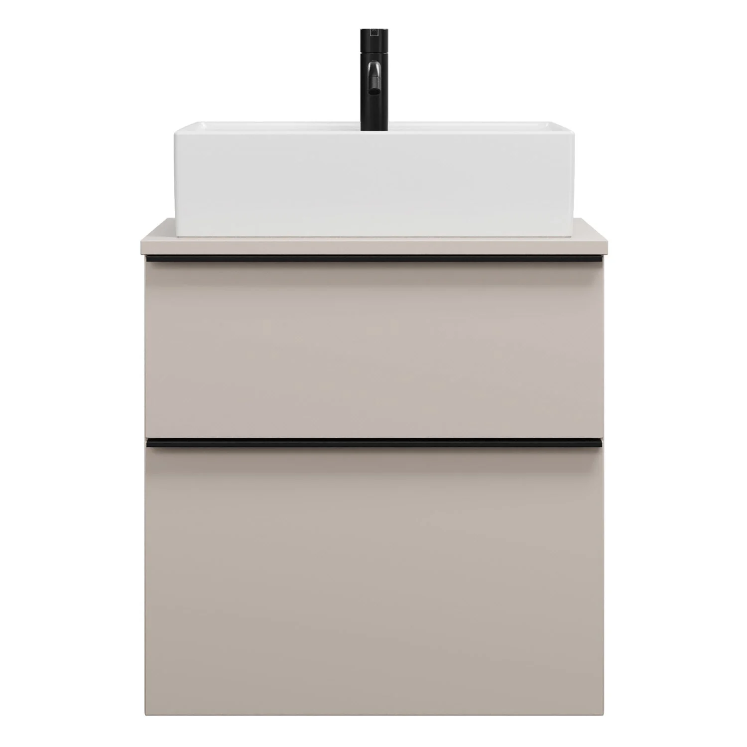 burgbad Eqio Waschtischunterschrank mit Konsolenplatte 60 cm, mit Griffleiste G0252 Bild 2