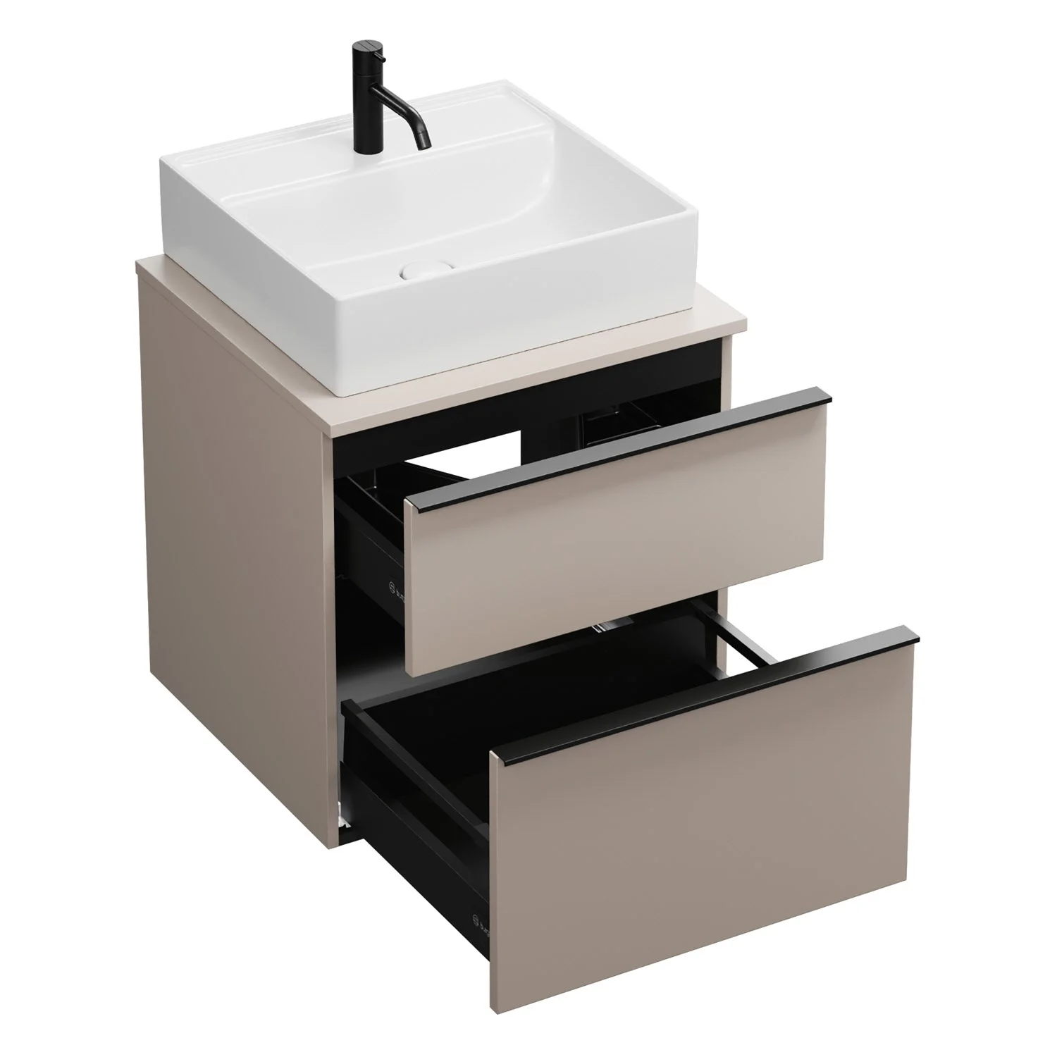 burgbad Eqio Waschtischunterschrank mit Konsolenplatte 60 cm, mit Griffleiste G0252 Bild 5