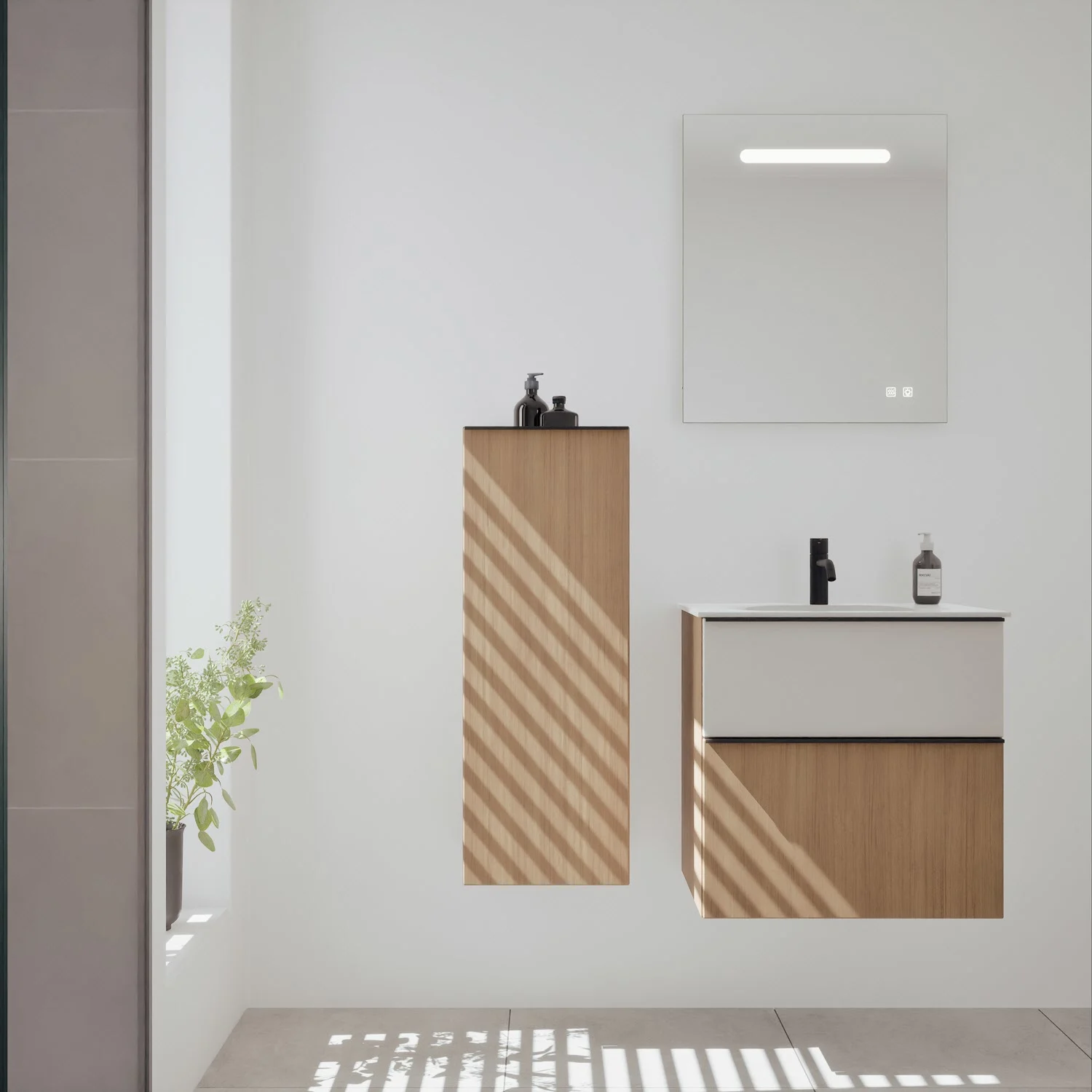 burgbad Fiumo 2.0 Szafka półwysoka 35 x 32 x 96 cm z uchwytem G0200 Zdjęcie 3
