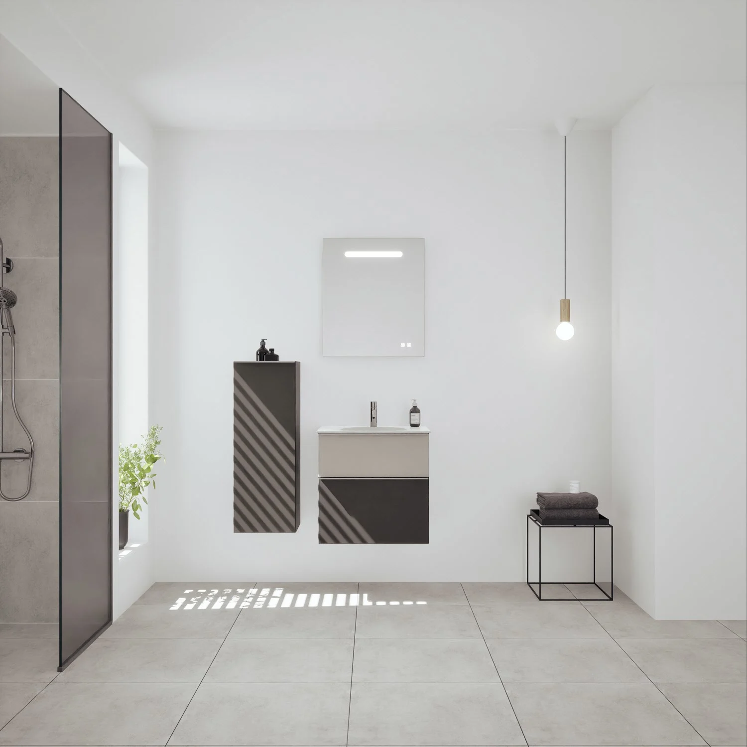 Umywalka z odlewu mineralnego burgbad Fiumo 2.0 z szafką podumywalkową 62 cm, z uchwytem G0146 Zdjęcie 7