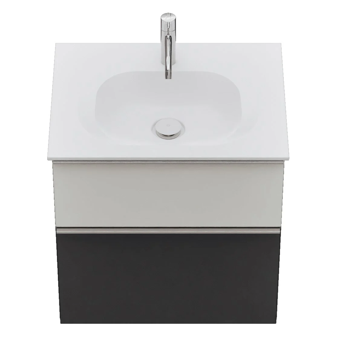 Umywalka z odlewu mineralnego burgbad Fiumo 2.0 z szafką podumywalkową 62 cm, z uchwytem G0146 Zdjęcie 9