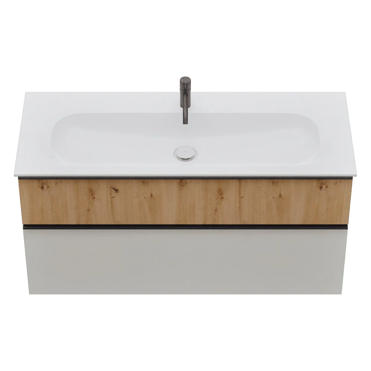 burgbad Fiumo 2.0 Mineralguss-Waschtisch mit Waschtischunterschrank 122 cm, mit Griff G0200 Bild 10