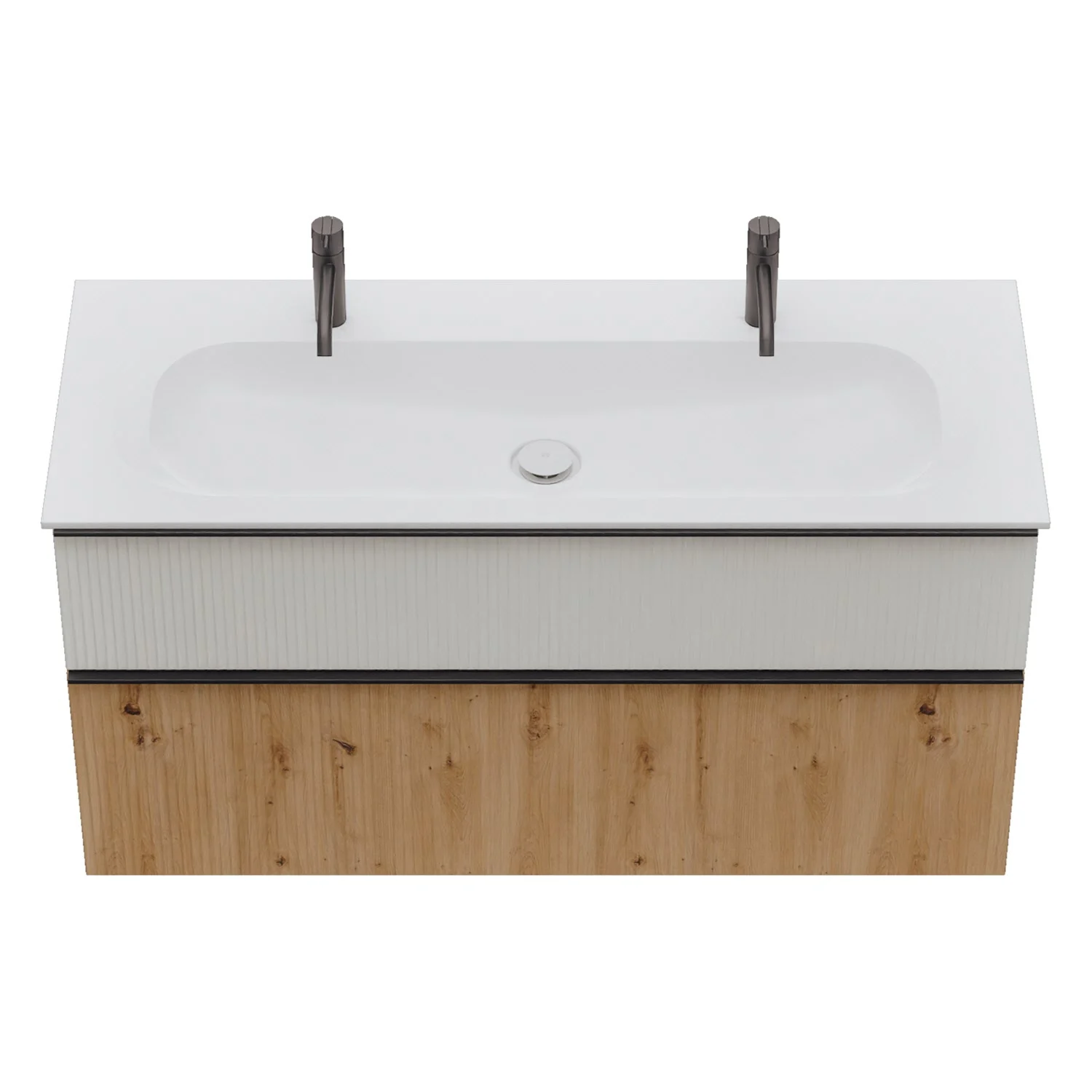 burgbad Fiumo 2.0 Mineralguss-Waschtisch mit Waschtischunterschrank 122 cm, mit Griff G0200 Bild 10
