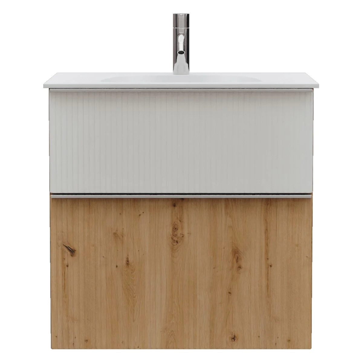 Umywalka z odlewu mineralnego burgbad Fiumo 2.0 z szafką podumywalkową 62 cm, z uchwytem G0146 Zdjęcie 10