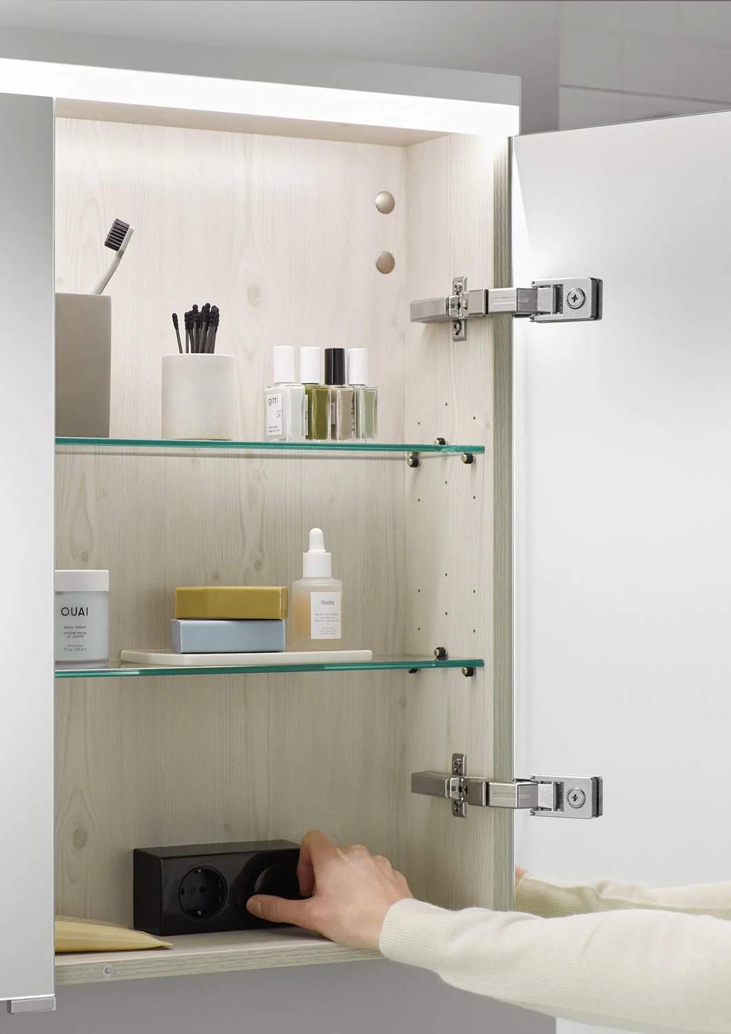 burgbad Lin20 Spiegelschrank mit LED-Beleuchtung, 60 cm, 2 Spiegeltüren Bild 7