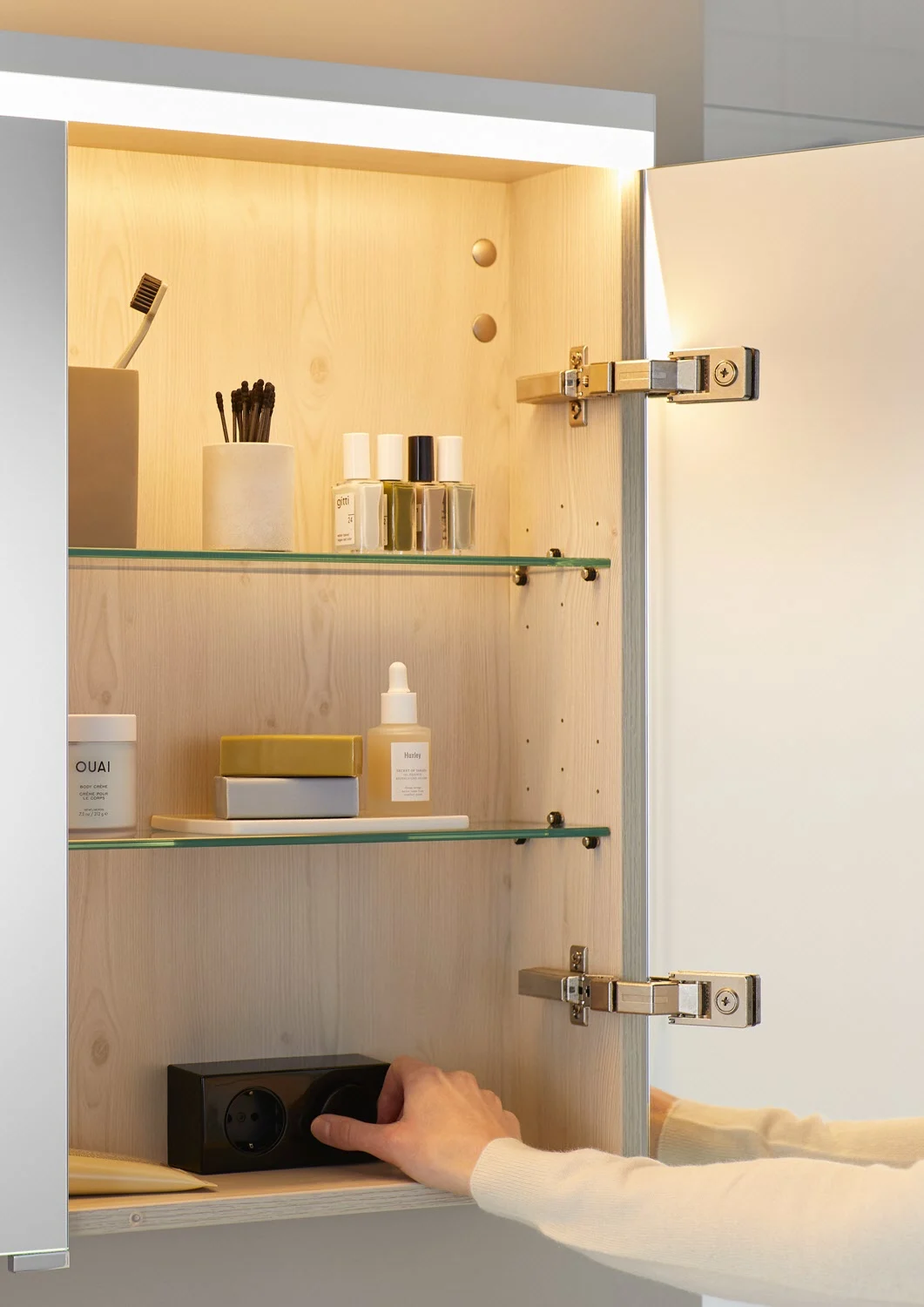 burgbad Lin20 Spiegelschrank mit LED-Beleuchtung, 60 cm, 2 Spiegeltüren Bild 8