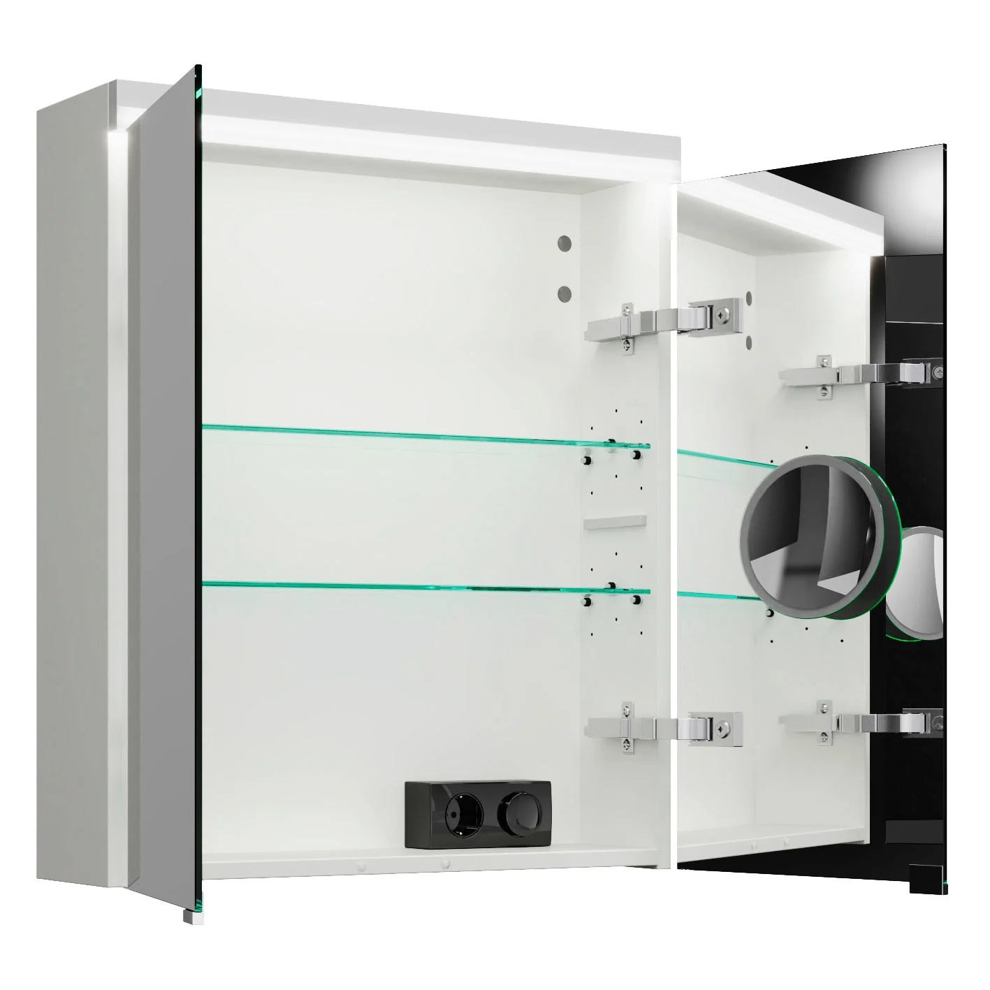 burgbad Lin20 Spiegelschrank mit LED-Beleuchtung, 60 cm, 2 Spiegeltüren Bild 3