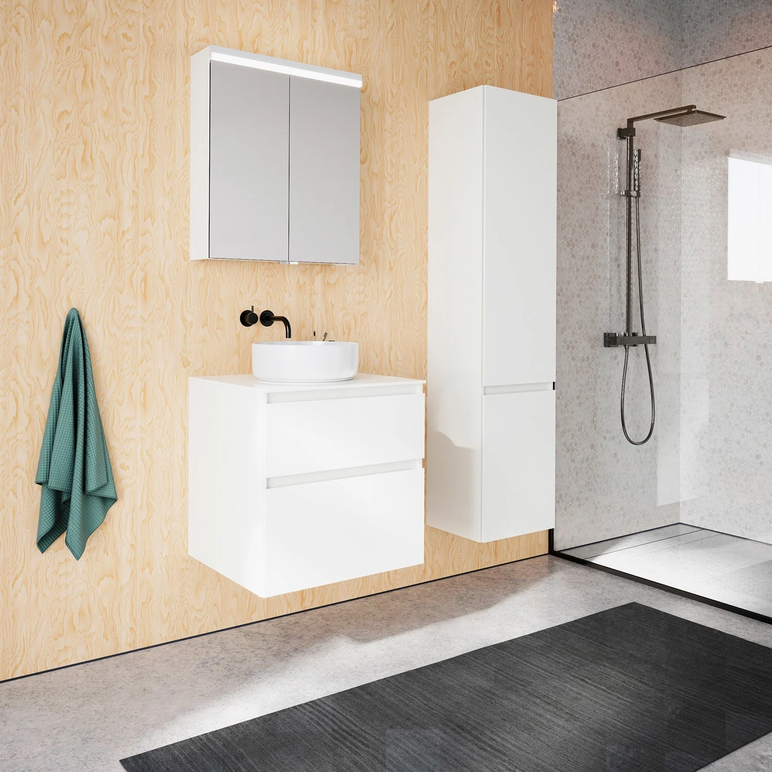 burgbad Lin20 Spiegelschrank mit LED-Beleuchtung, 60 cm, 2 Spiegeltüren Bild 10