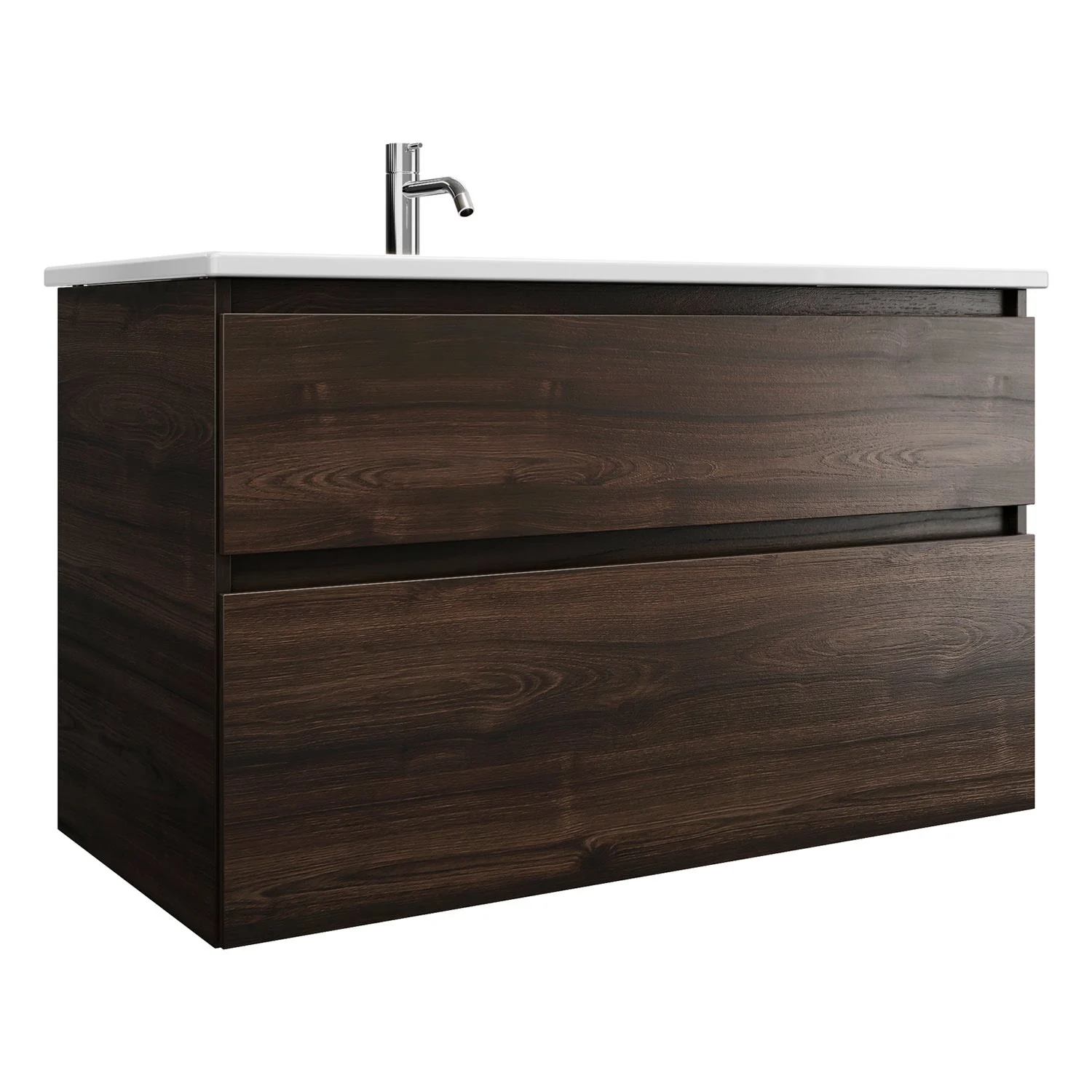 burgbad Lin20 Waschtischunterschrank mit Keramik-Waschtisch 103 cm, 2 Auszüge, links Bild 2