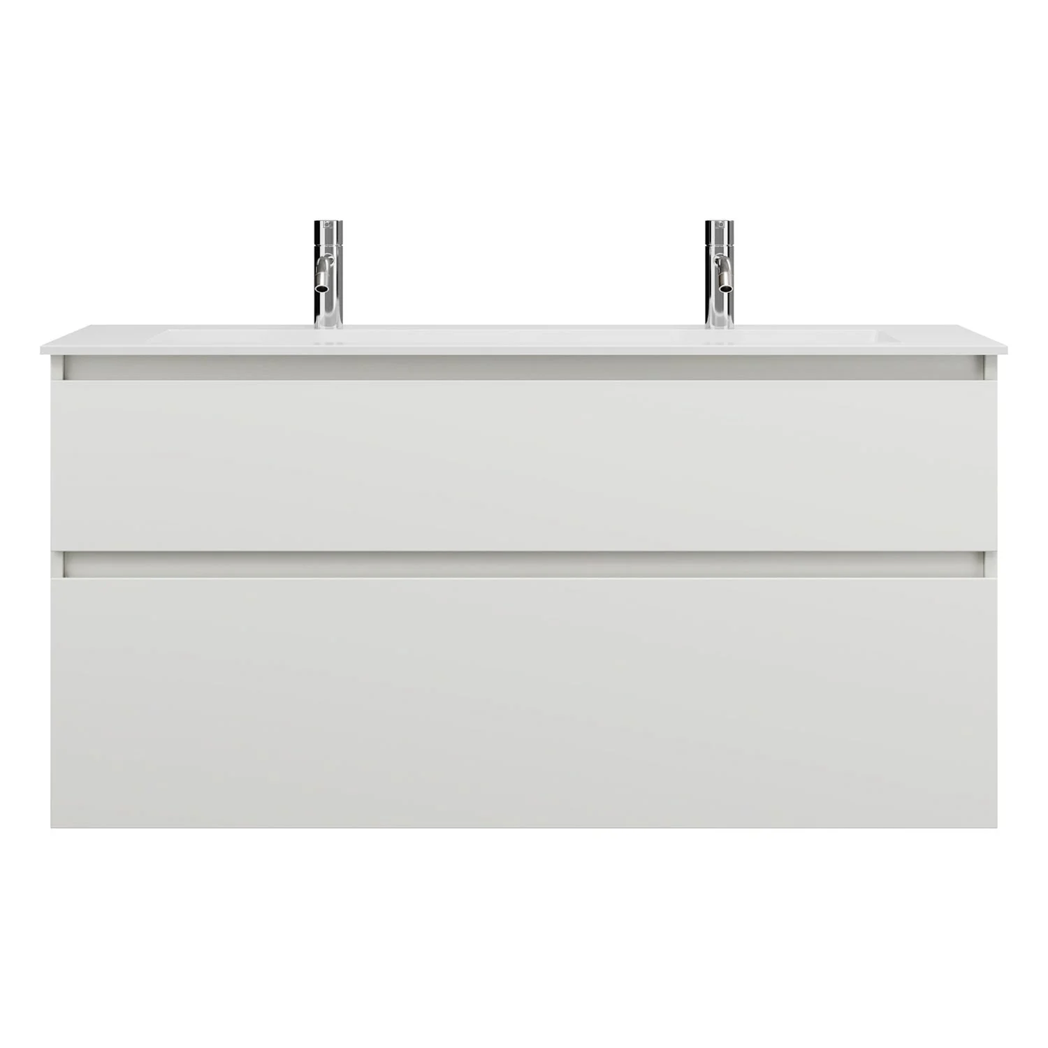 burgbad Lin20 Waschtischunterschrank mit Mineralguss-Waschtisch 122 cm, 2 Auszüge Bild 4