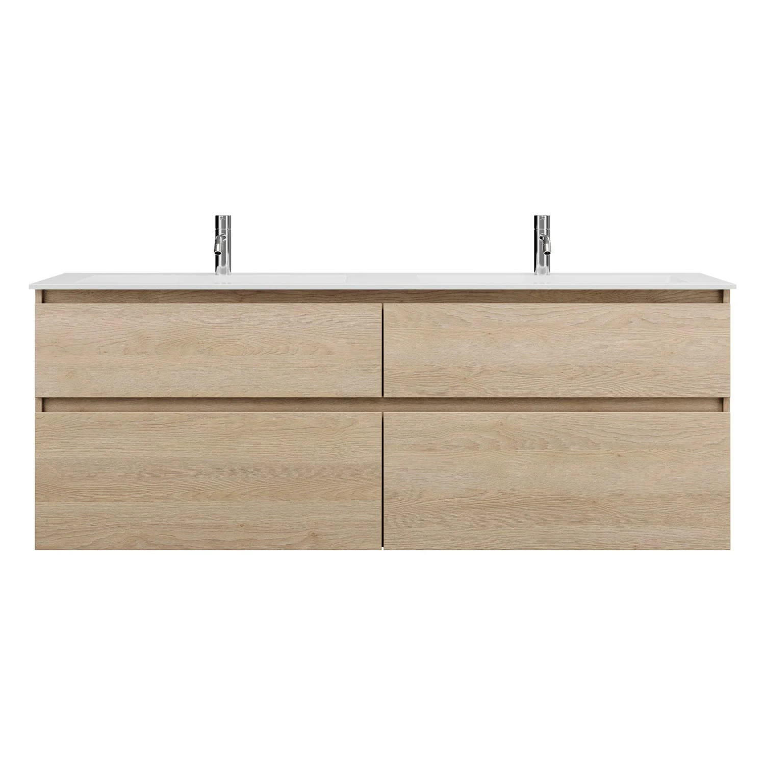 burgbad Lin20 Waschtischunterschrank mit Mineralguss-Doppelwaschtisch 162 cm, 4 Auszüge, links und rechts Bild 4