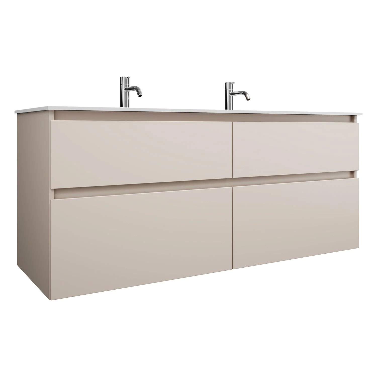burgbad Lin20 Waschtischunterschrank mit Mineralguss-Waschtisch 142 cm, 4 Auszüge Bild 2