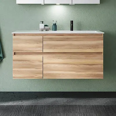 burgbad Lin20 Waschtischunterschrank mit Mineralguss-Waschtisch 122 cm, 4 Auszüge, rechts Bild 9