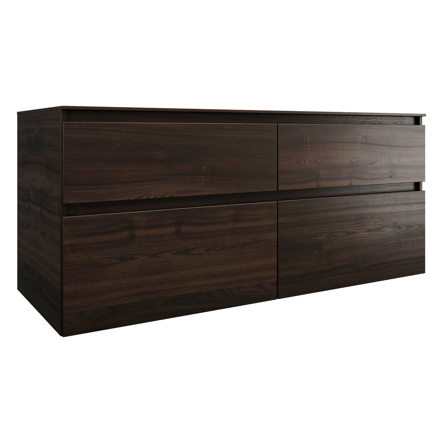 burgbad Lin20 Waschtischunterschrank mit Konsolenplatte 140 cm, 4 Auszüge, Beckenausschnitt links und rechts Bild 2