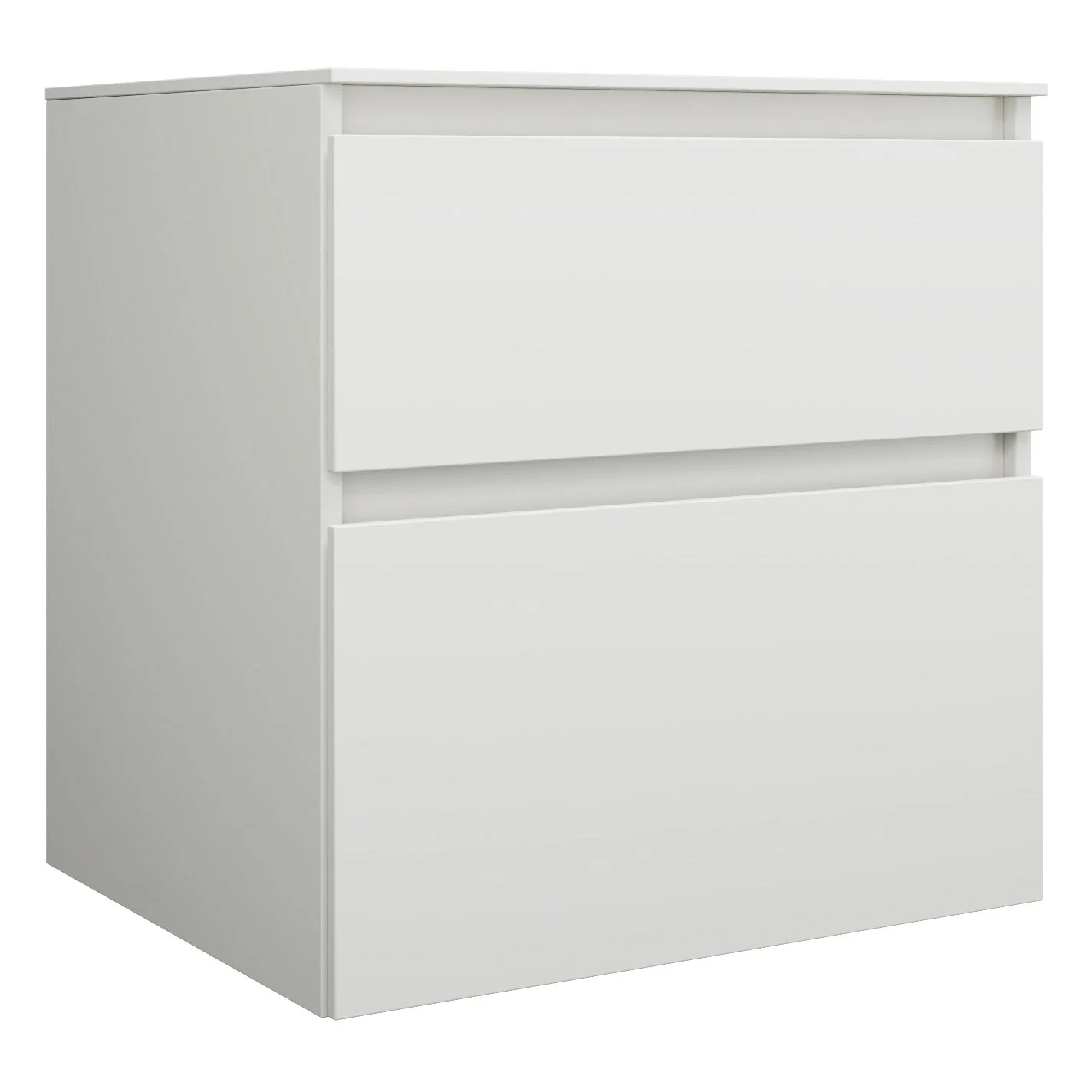 burgbad Lin20 Waschtischunterschrank mit Konsolenplatte 60 cm, 2 Auszüge, Beckenausschnitt mittig Bild 2