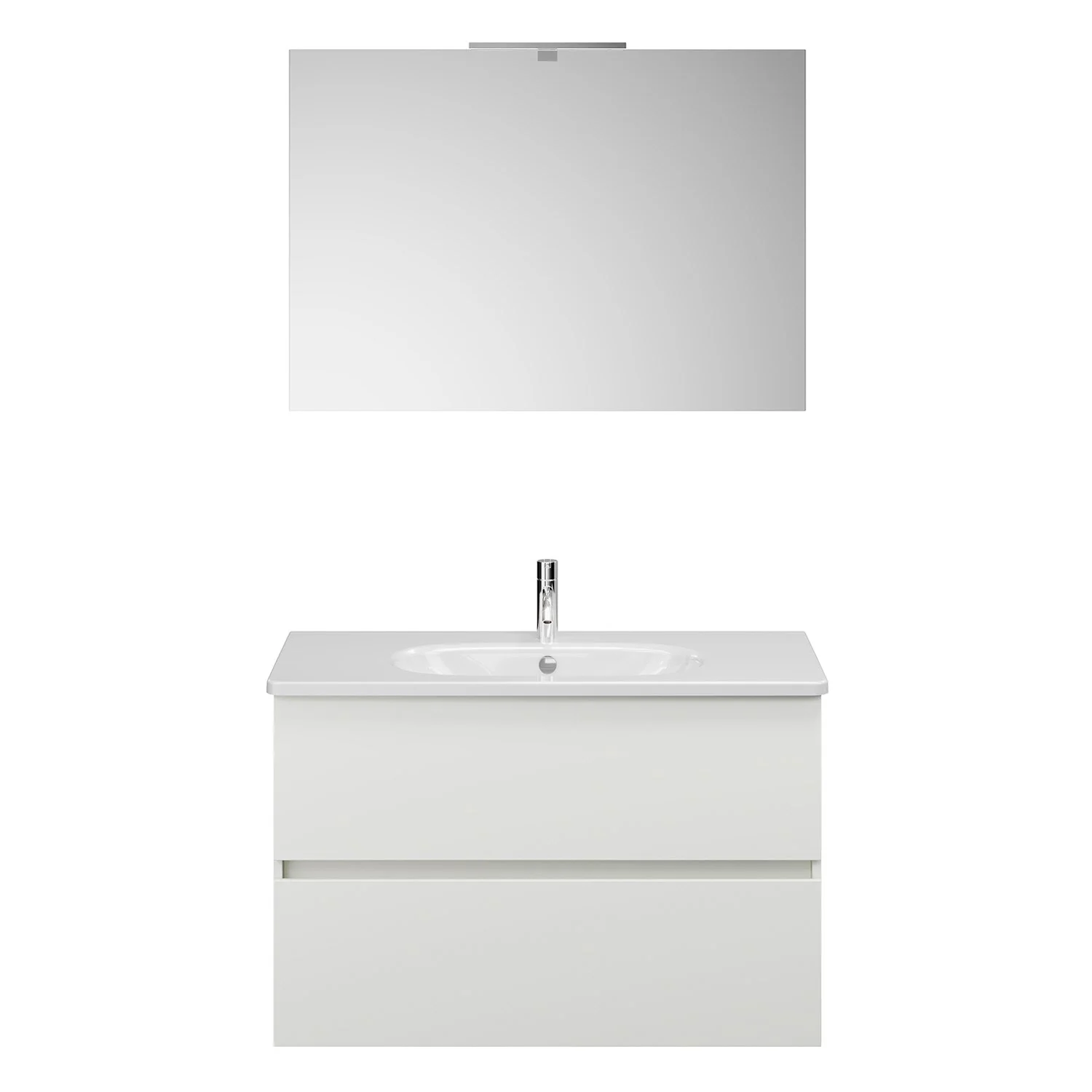 burgbad Liniq Badmöbel Set 100,5 cm mit LED-Lichtspiegel Bild 2