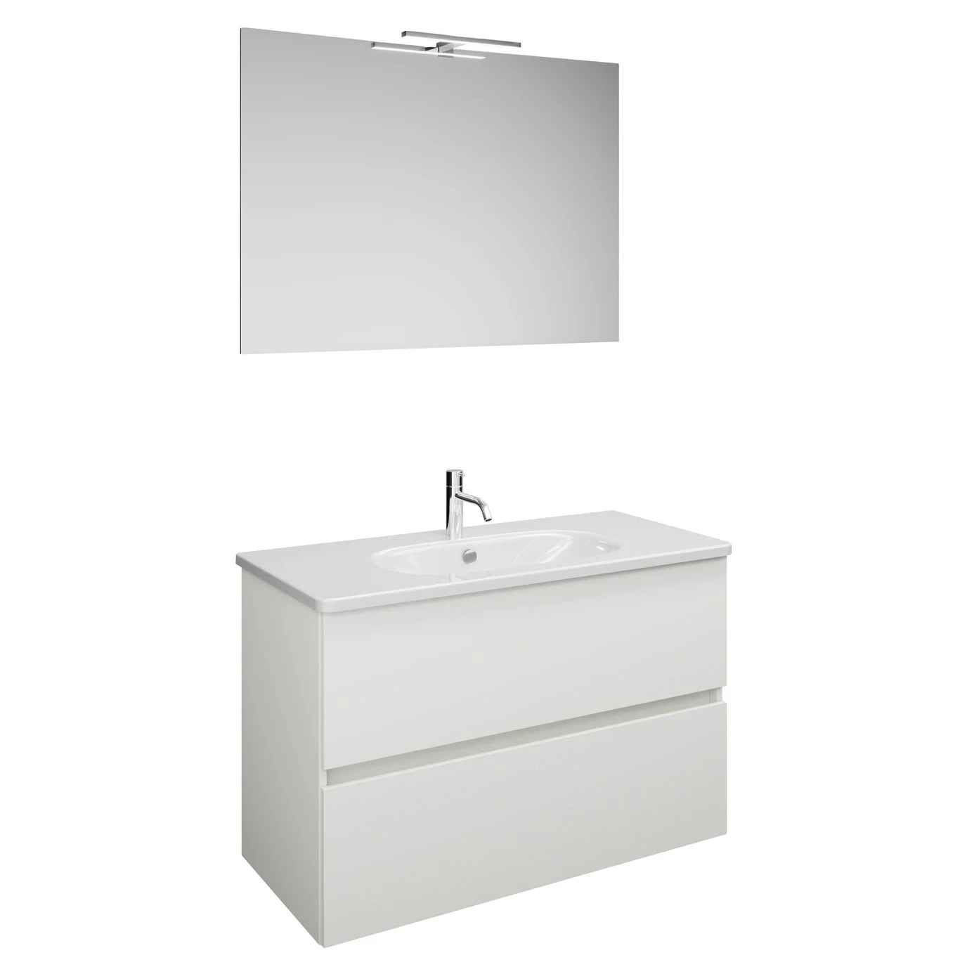 burgbad Liniq Badmöbel Set 100,5 cm mit LED-Lichtspiegel Bild 3