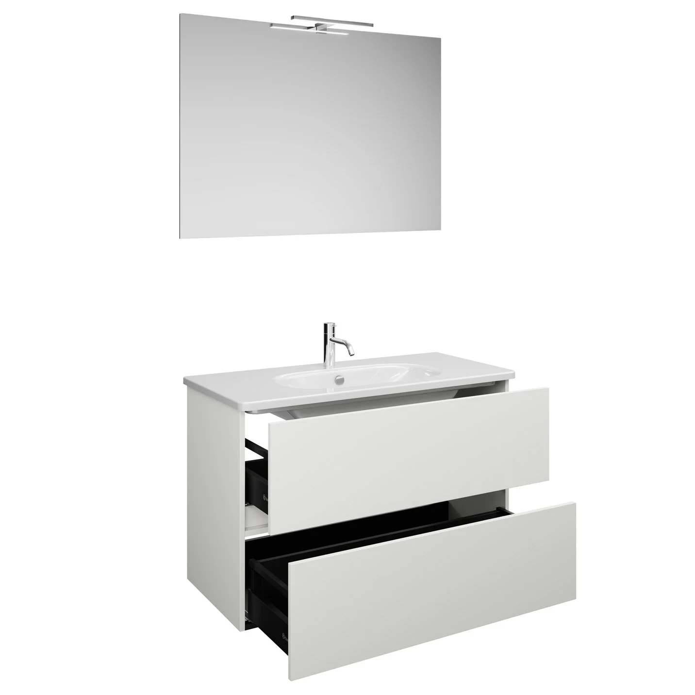 burgbad Liniq Badmöbel Set 100,5 cm mit LED-Lichtspiegel Bild 4