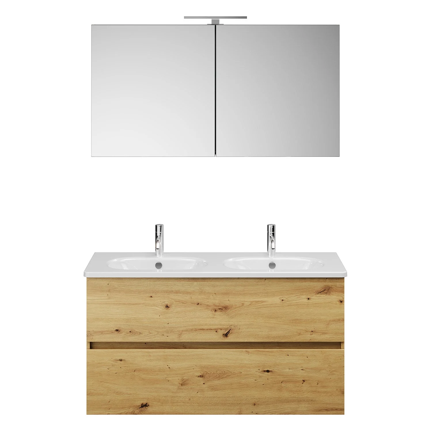 burgbad Liniq Badmöbel Set 120,5 cm mit LED-Spiegelschrank Bild 2