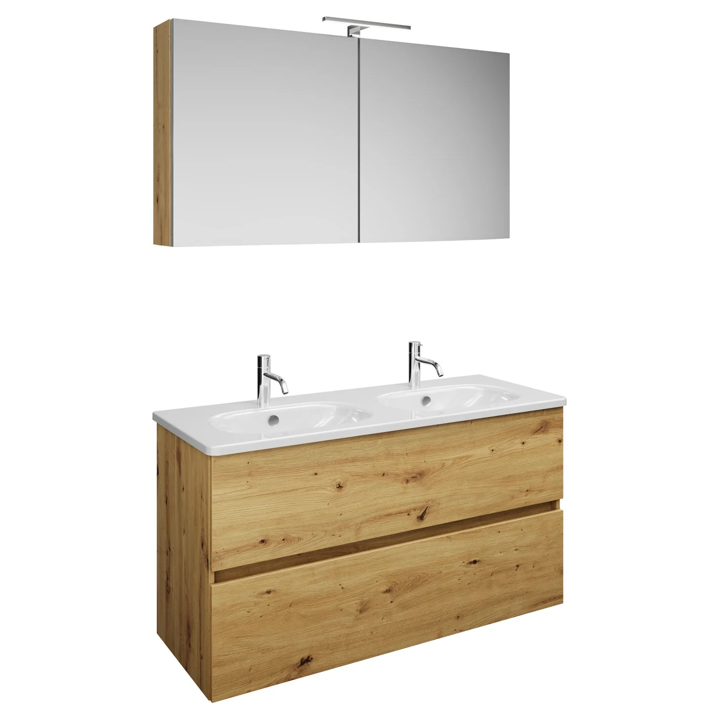 burgbad Liniq Badmöbel Set 120,5 cm mit LED-Spiegelschrank Bild 3