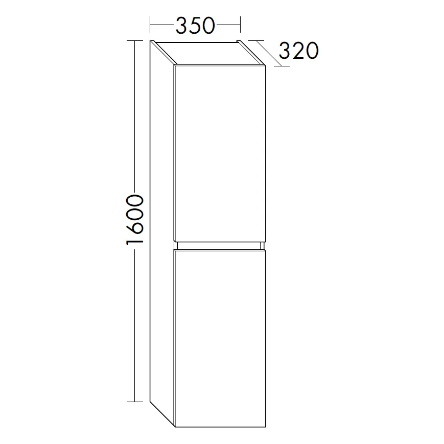 burgbad Liniq Hochschrank 35 x 32 x 160 cm Bild 4
