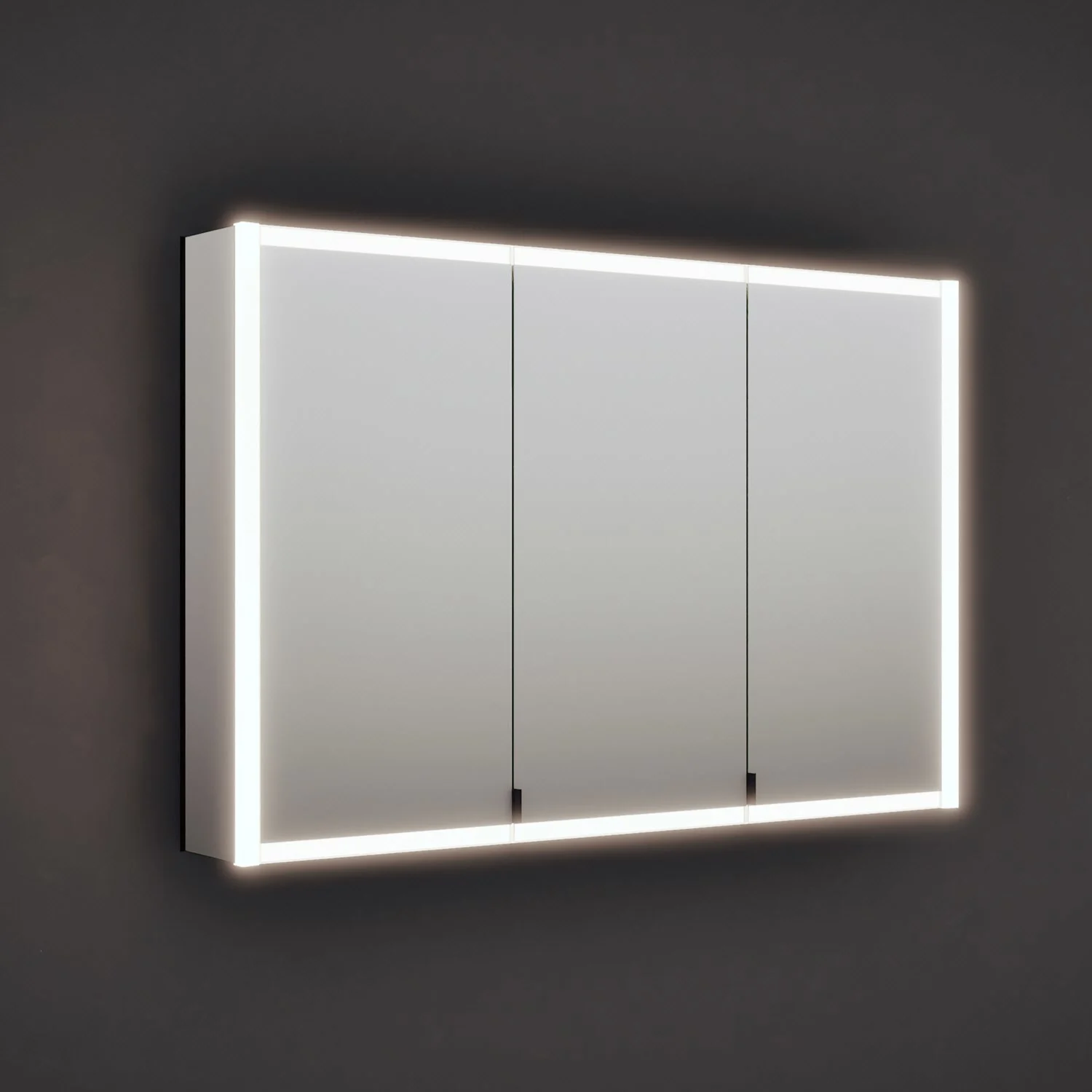 burgbad rl20 Spiegelschrank 121 cm, mit Klarglas Lichtrahmen