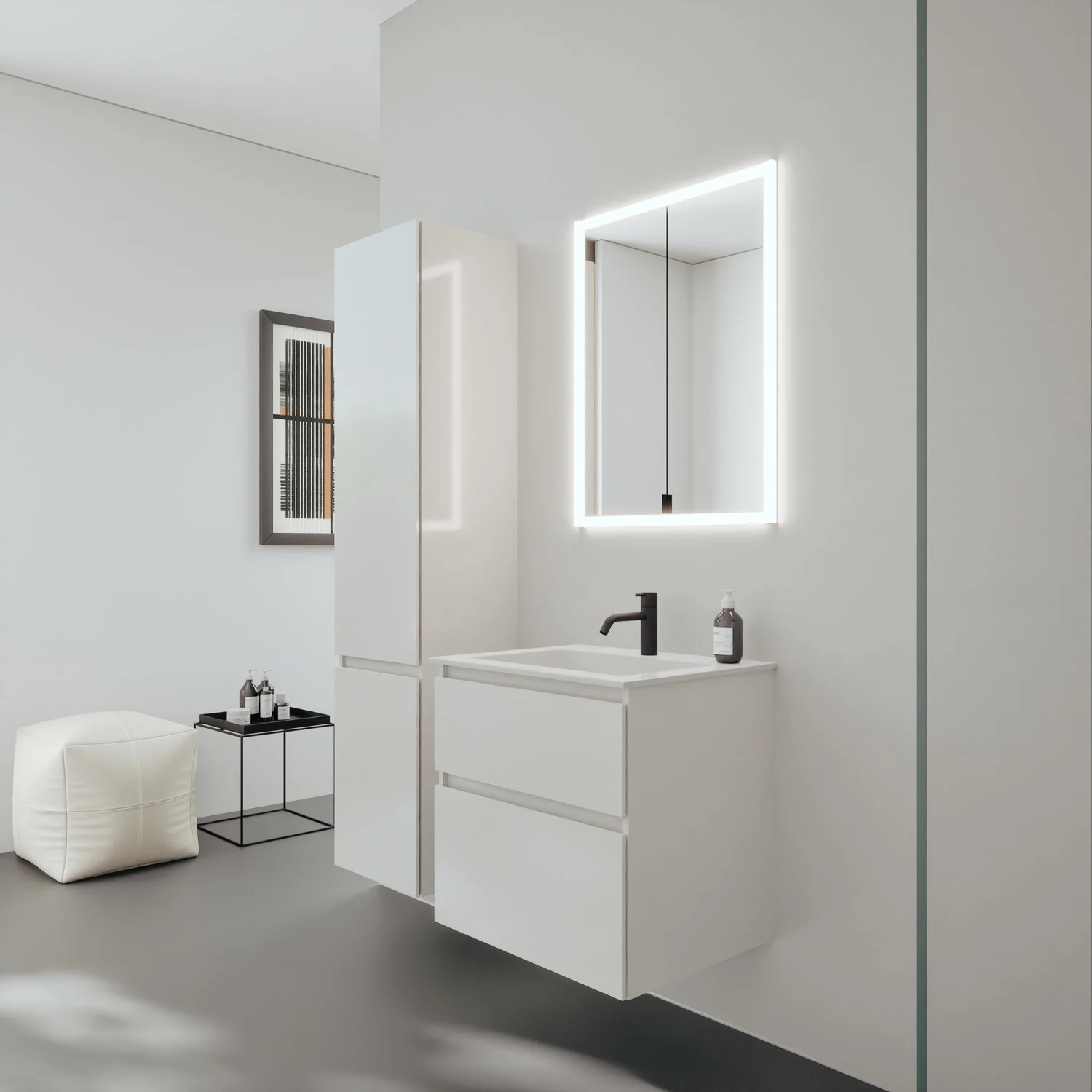 burgbad rl20 Spiegelschrank 62 cm, mit Lichtrahmen für Wandeinbau Bild 4