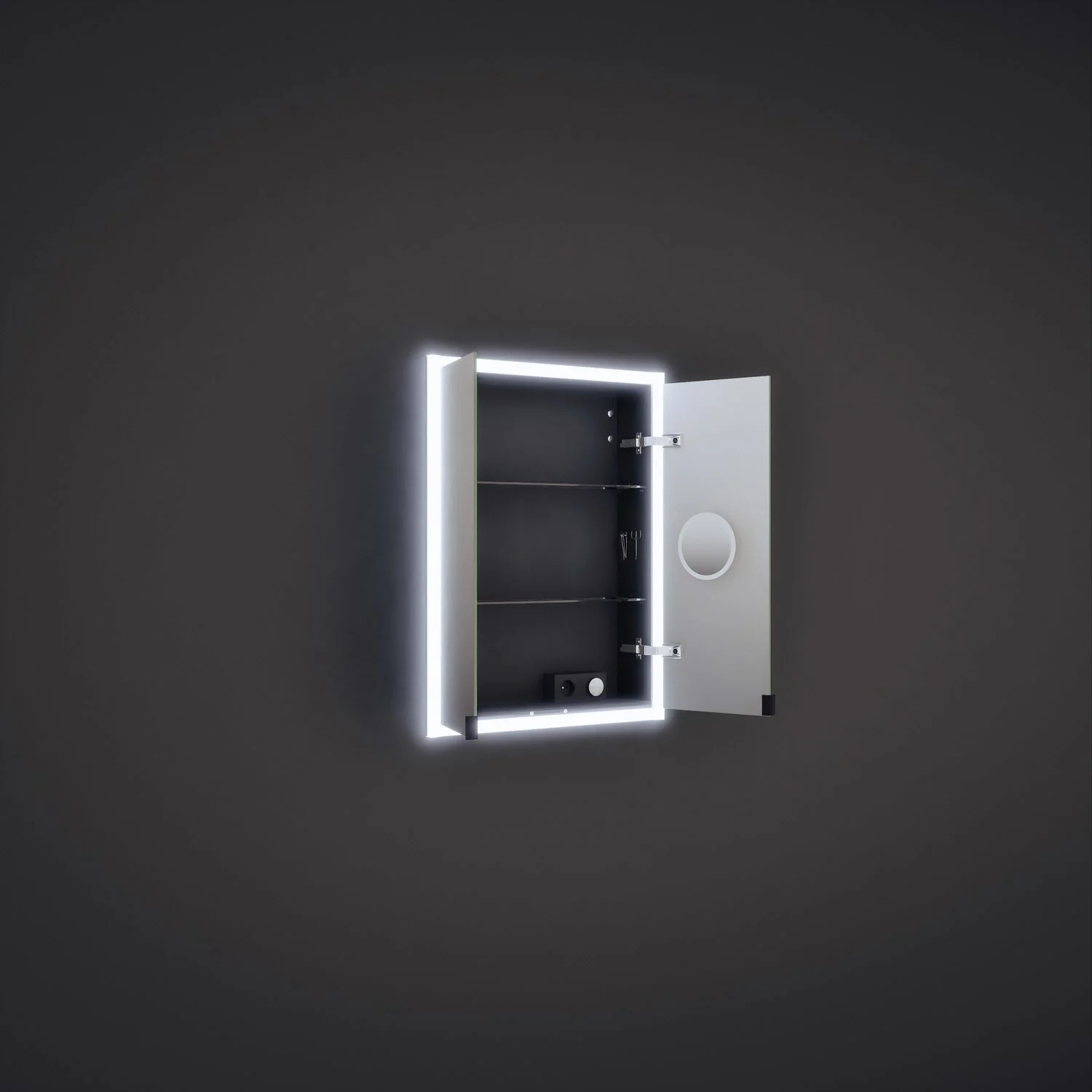 burgbad rl20 Spiegelschrank 62 cm, mit Lichtrahmen für Wandeinbau Bild 8