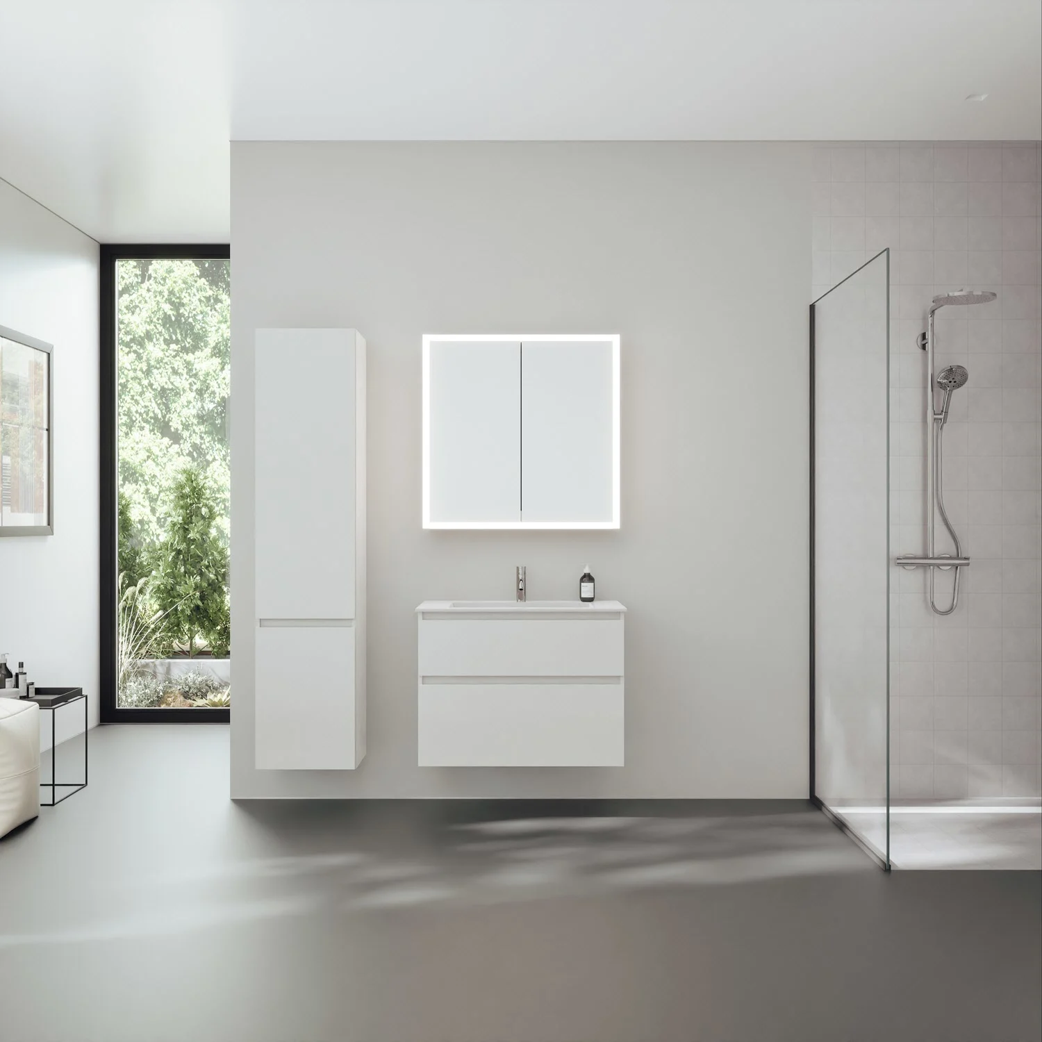 burgbad rl20 Spiegelschrank 81 cm, mit Klarglas Lichtrahmen Bild 5