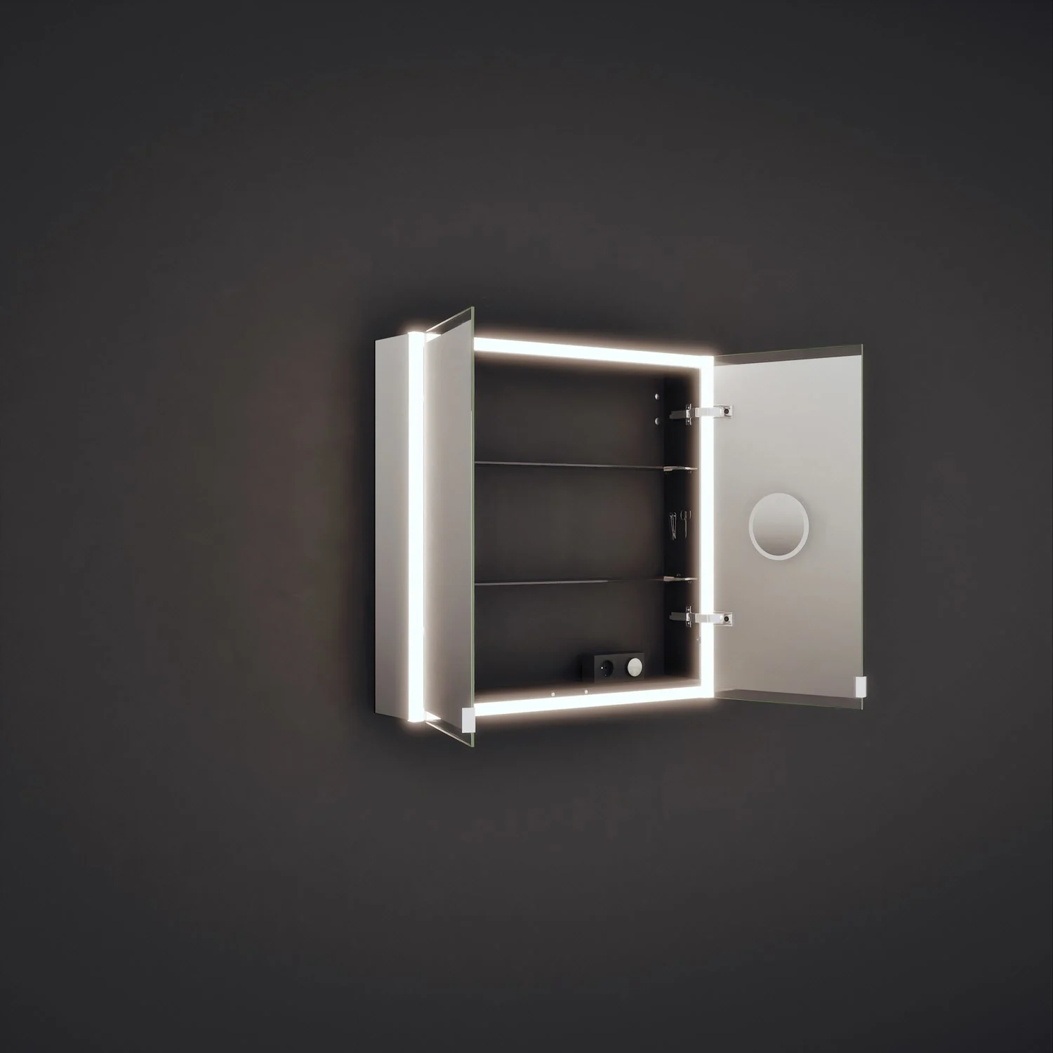 burgbad rl20 Spiegelschrank 81 cm, mit Klarglas Lichtrahmen Bild 7