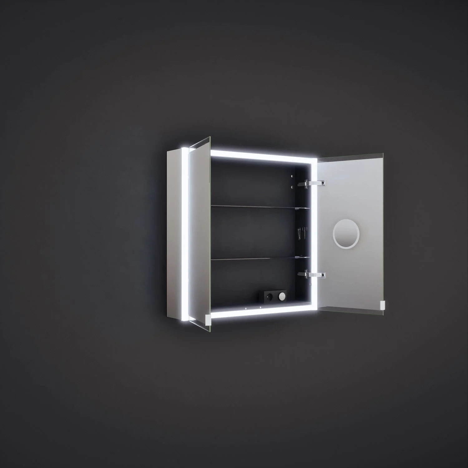 burgbad rl20 Spiegelschrank 81 cm, mit Klarglas Lichtrahmen Bild 8