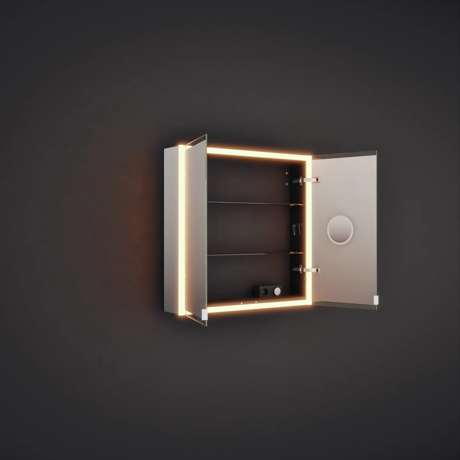 burgbad rl20 Spiegelschrank 81 cm, mit Klarglas Lichtrahmen Bild 9