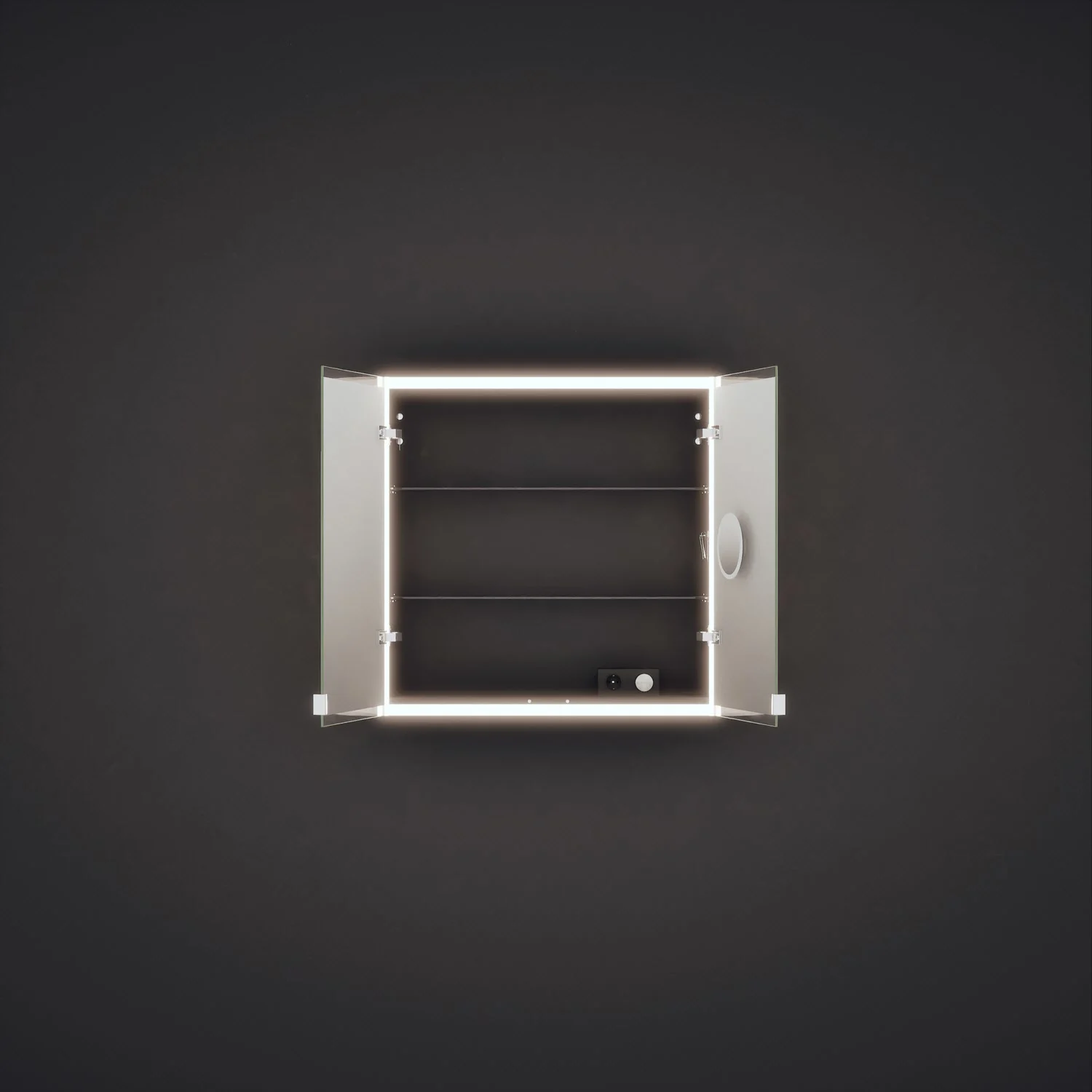 burgbad rl20 Spiegelschrank 81 cm, mit Klarglas Lichtrahmen Bild 10