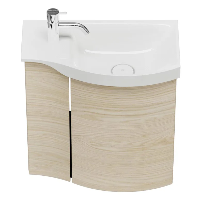 Umywalka z odlewu mineralnego burgbad Sinea 3.0 z szafką podumywalkową, 52 cm Zdjęcie 10