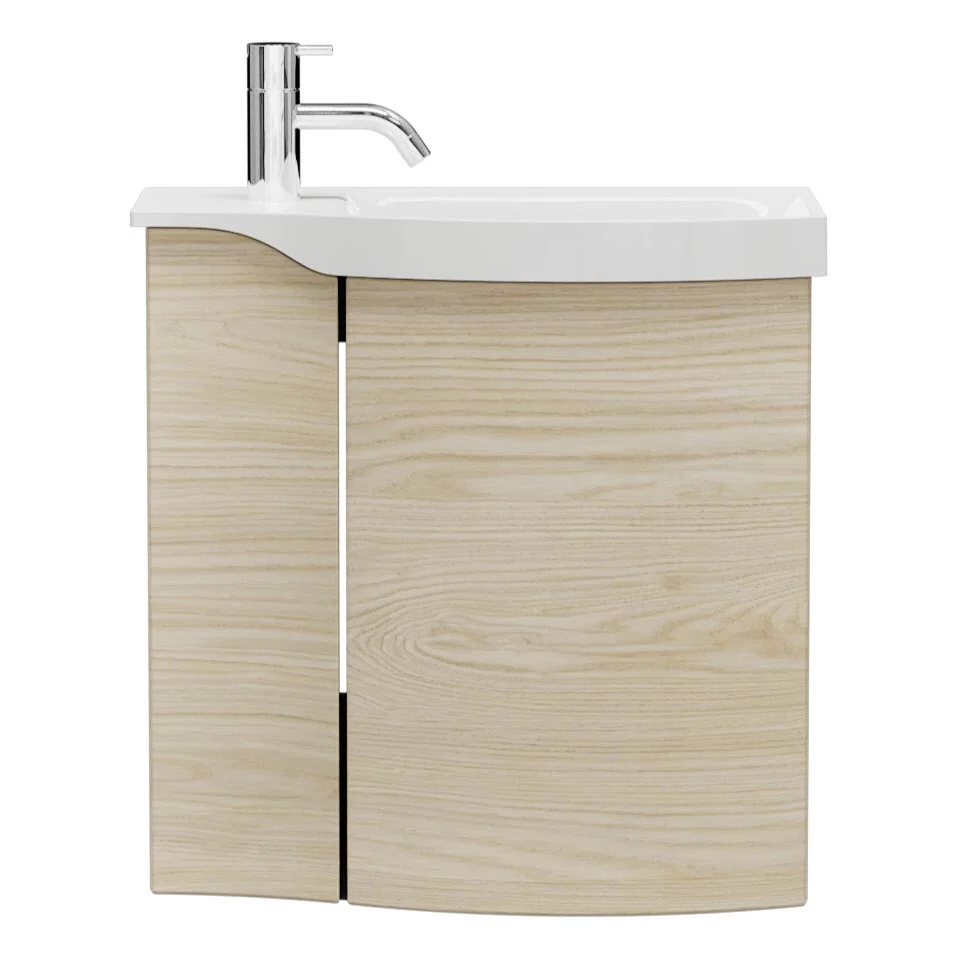 Umywalka z odlewu mineralnego burgbad Sinea 3.0 z szafką podumywalkową, 52 cm Zdjęcie 11