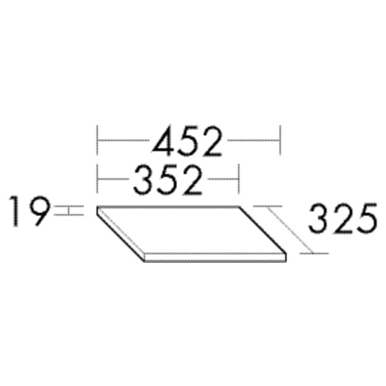 burgbad SYS30 Abdeckplatte 45,2 x 32,5 cm Bild 2