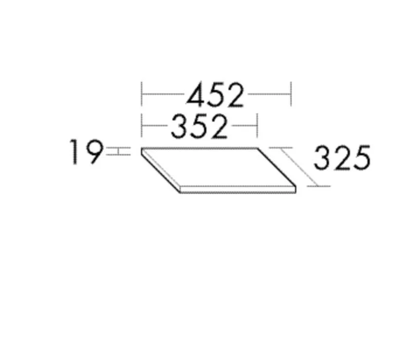 burgbad SYS30 Abdeckplatte 45,2 x 32,5 cm