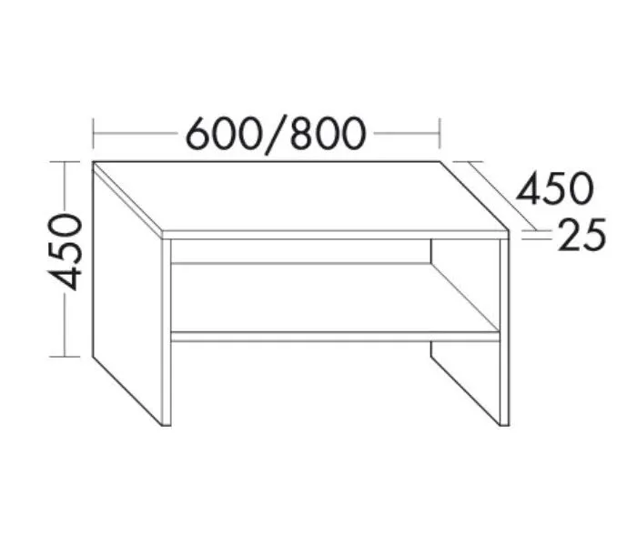 burgbad SYS30 Aqua Bank 80 x 45 cm
