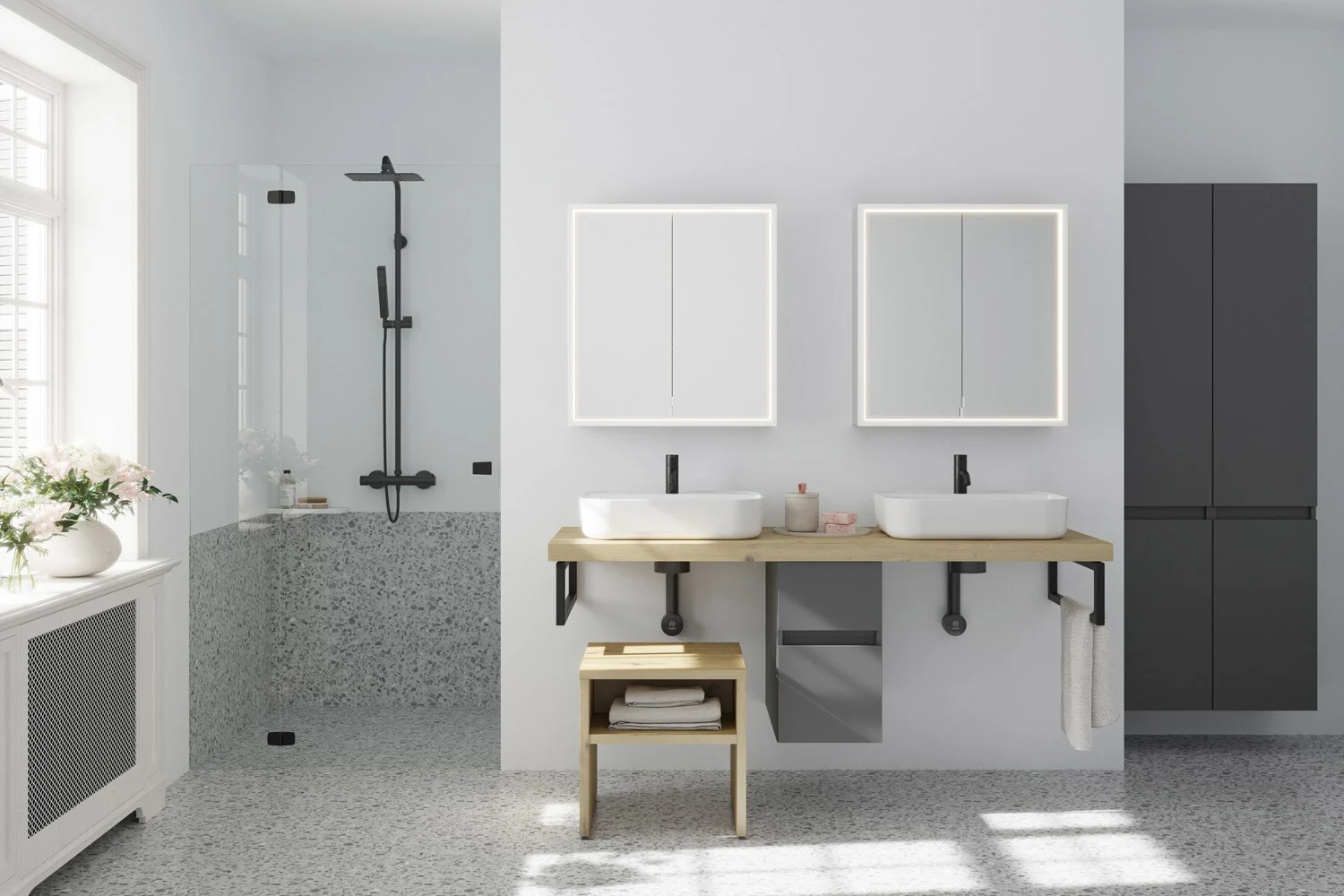 burgbad Cleanflow+ Ablaufabdeckung mit Staufunktion für burgbad Mineralguss-Waschtische Bild 5