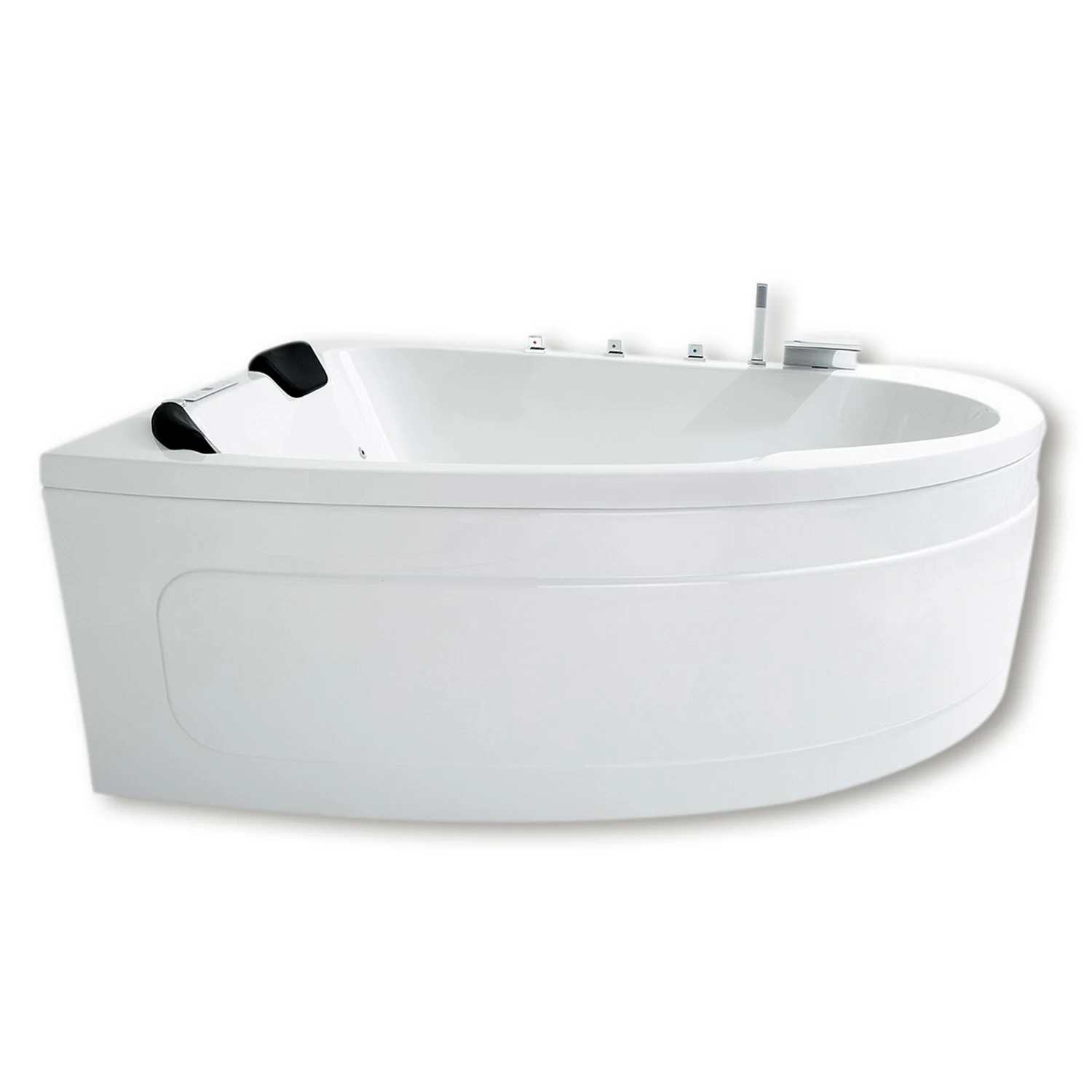 Caribia Delta XL Premium Whirlpool 180 x 130 cm mit Schürze, für Ecke links