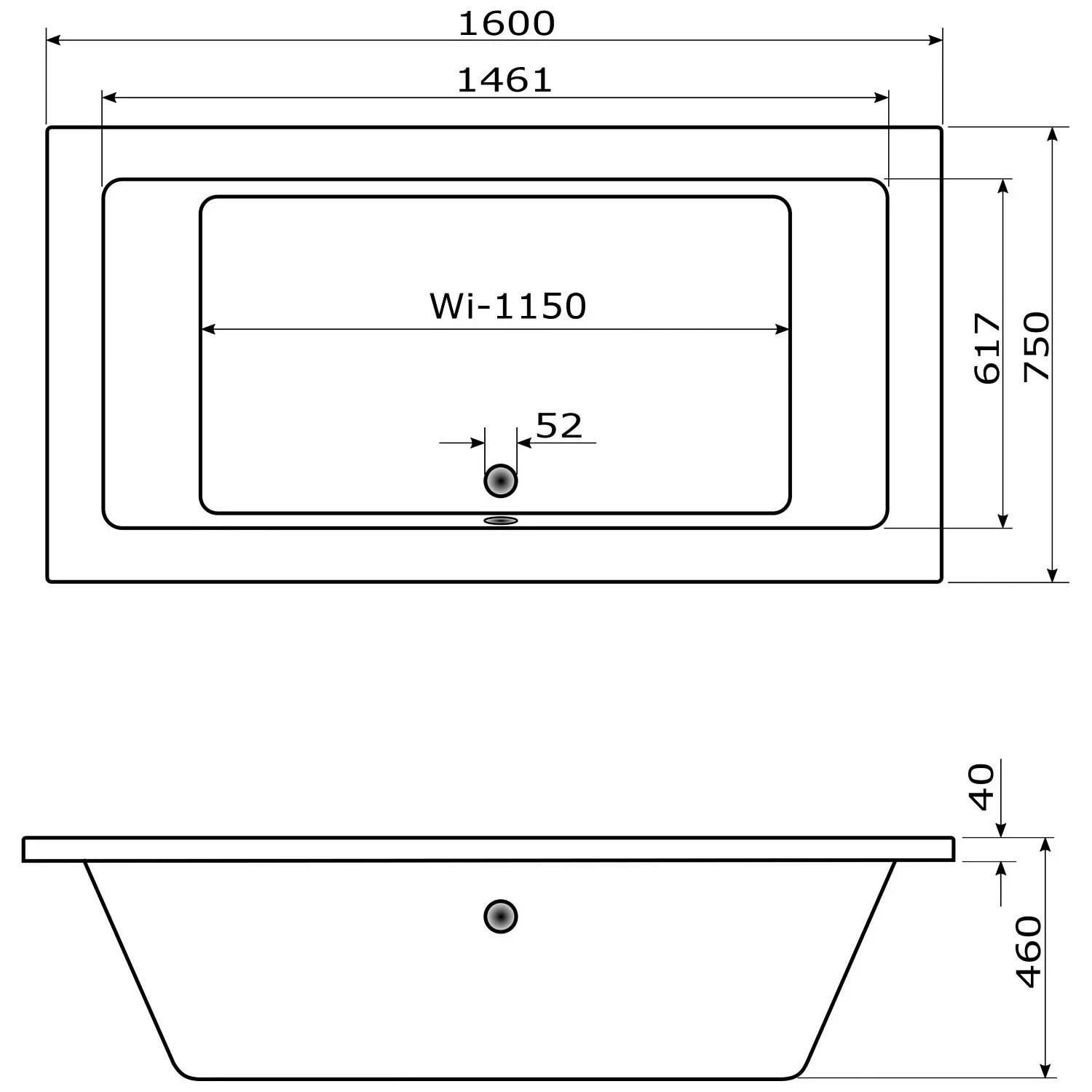 Caribia X-Tube Premium Whirlpool 160 x 75 cm ohne Schürze Bild 5