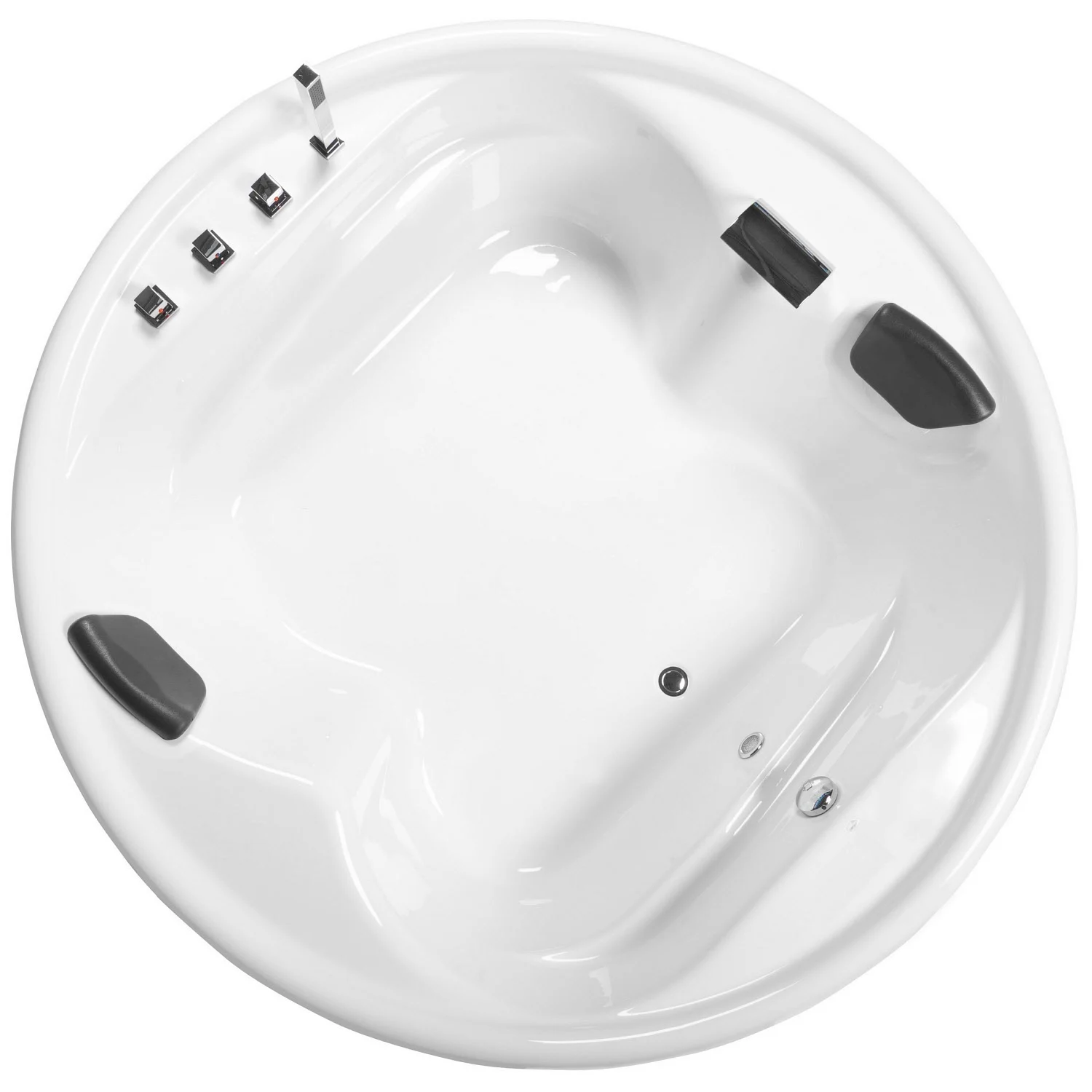 Caribia Vidal Premium Badewanne 182 x 182 cm, rund, ohne Schürze