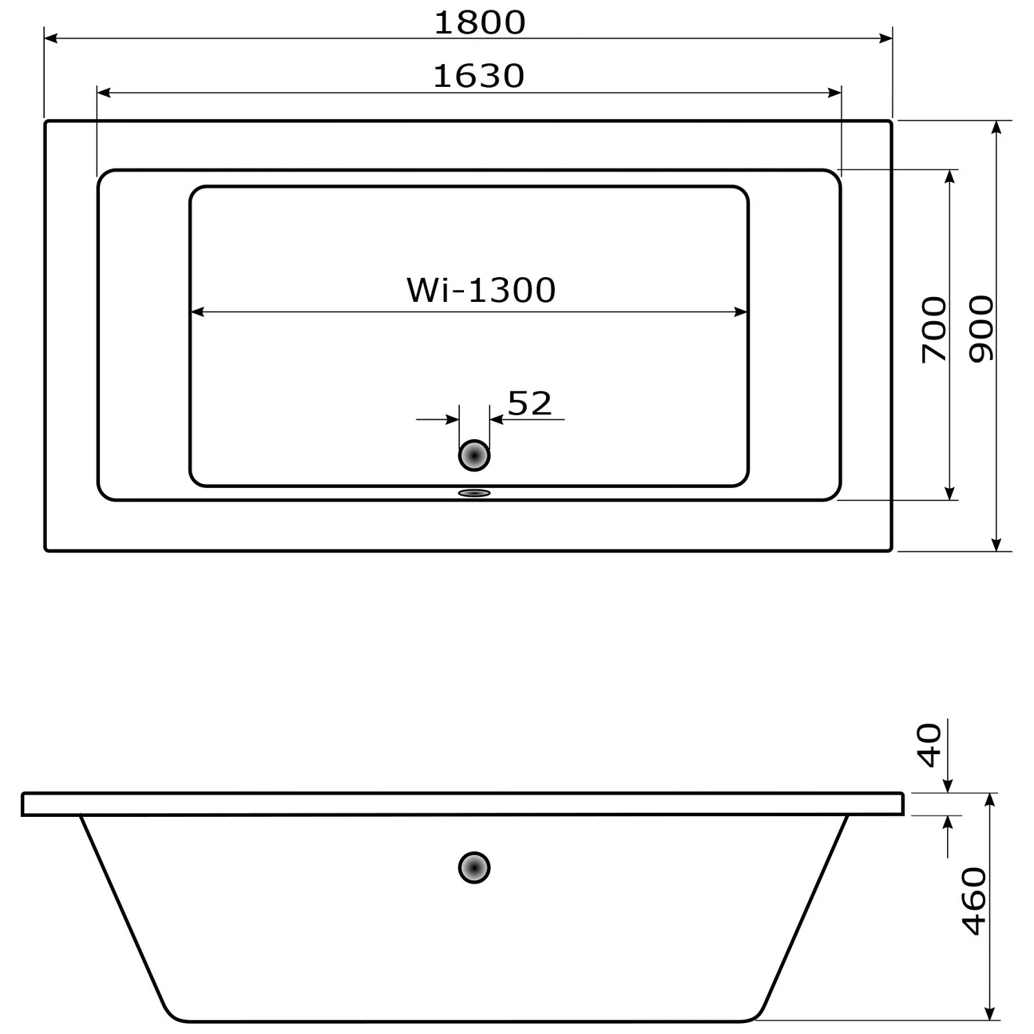 Caribia X-Tube Badewanne 180 x 90 cm mit Schürze Bild 4